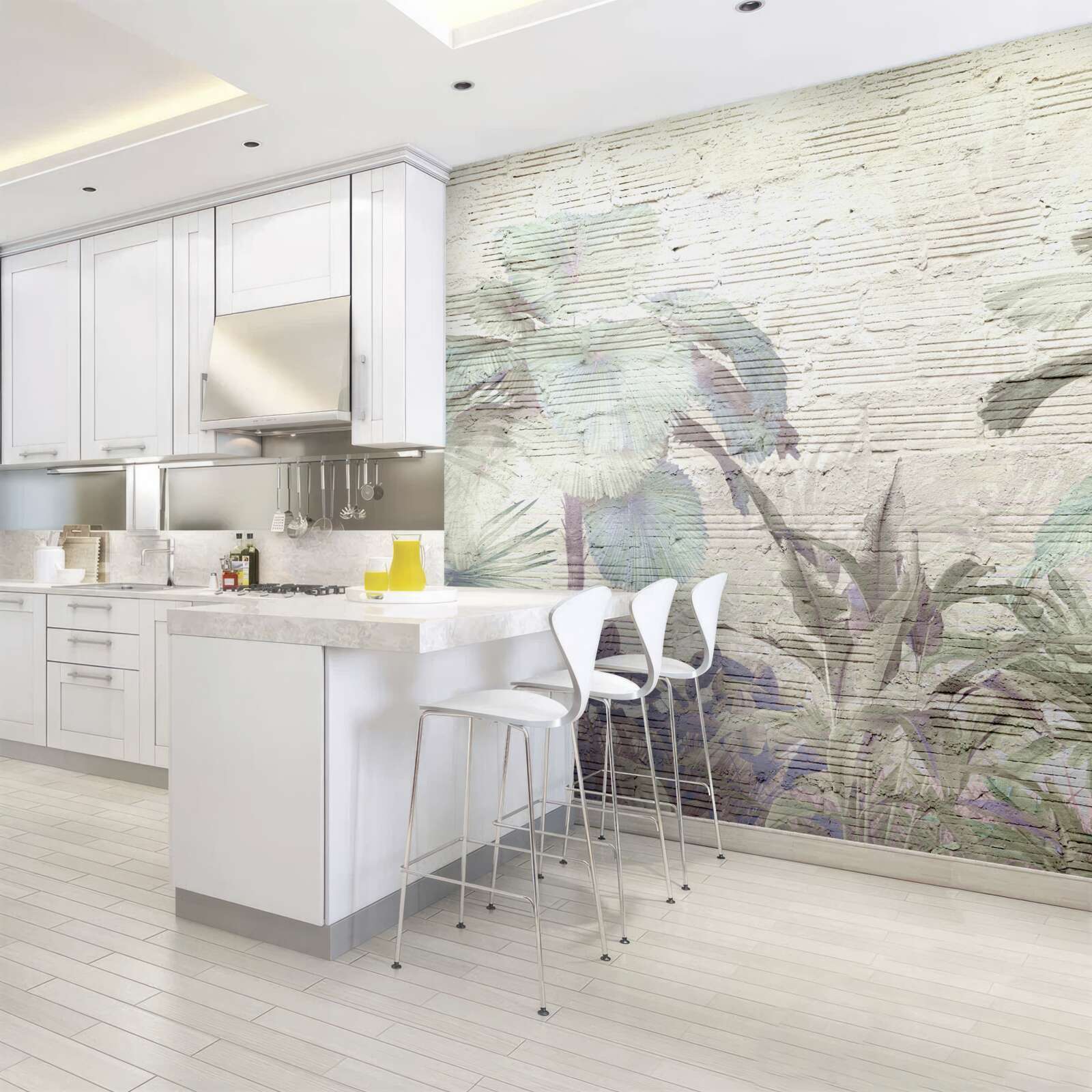 Papier peint les plantes tropicales exposées à des vents violents