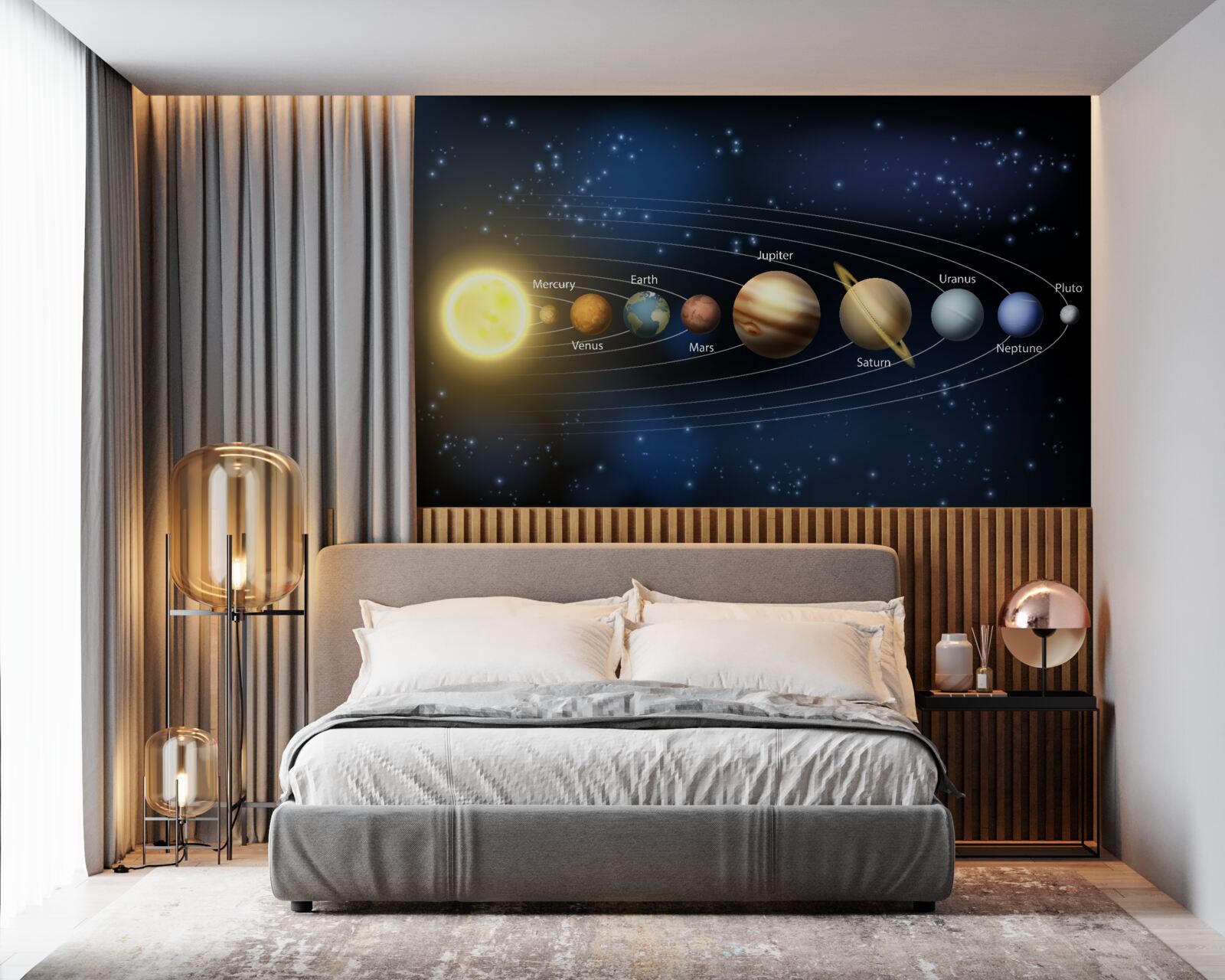 Papier peint l'ordre de rotation des planètes autour de notre galaxie