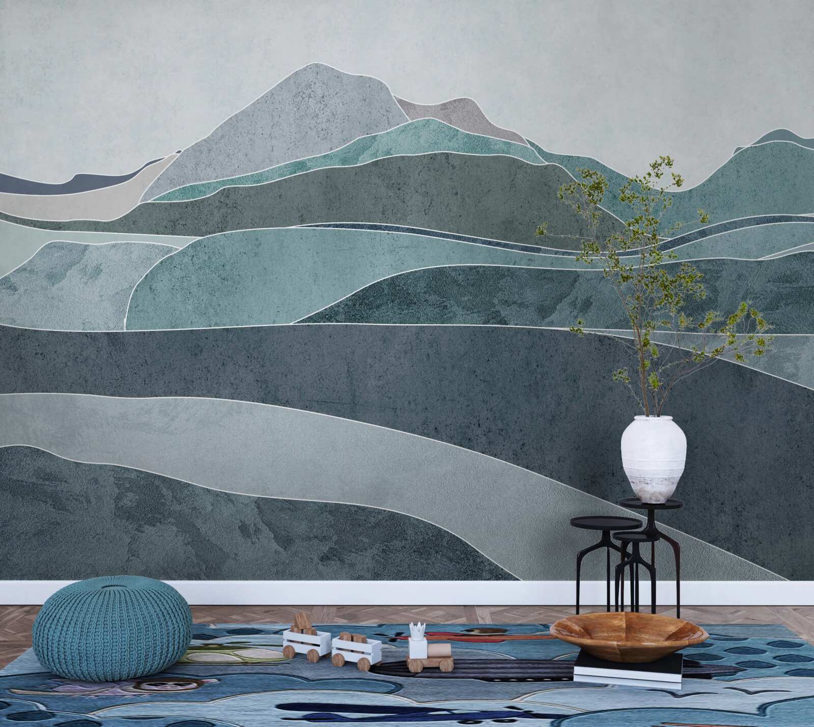 Papier peint les rivières qui coulent des montagnes froides