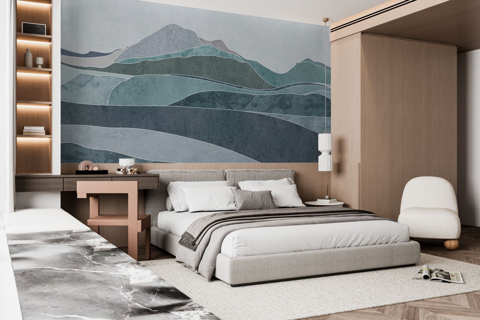 Papier peint les rivières qui coulent des montagnes froides