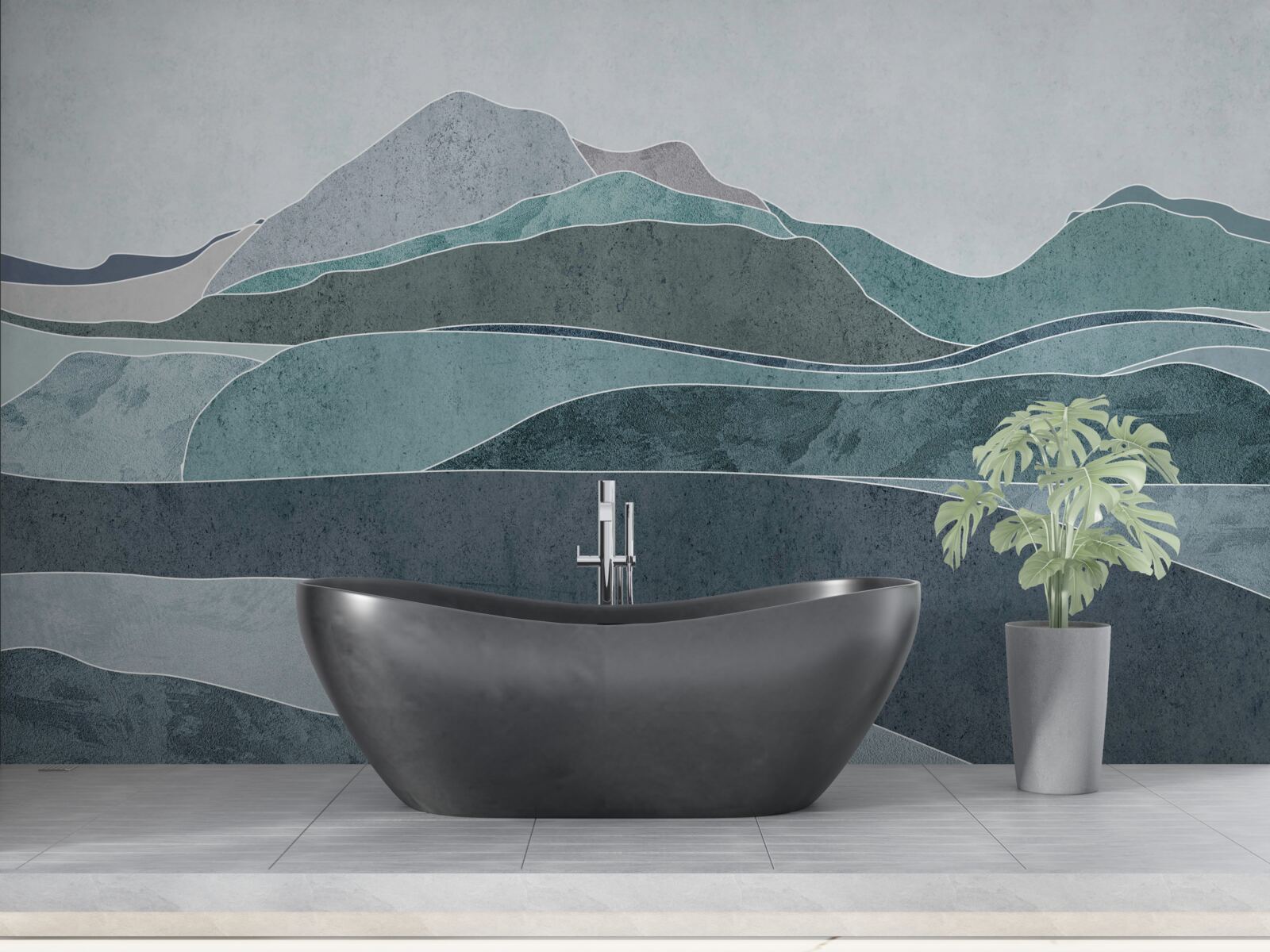 Papier peint les rivières qui coulent des montagnes froides