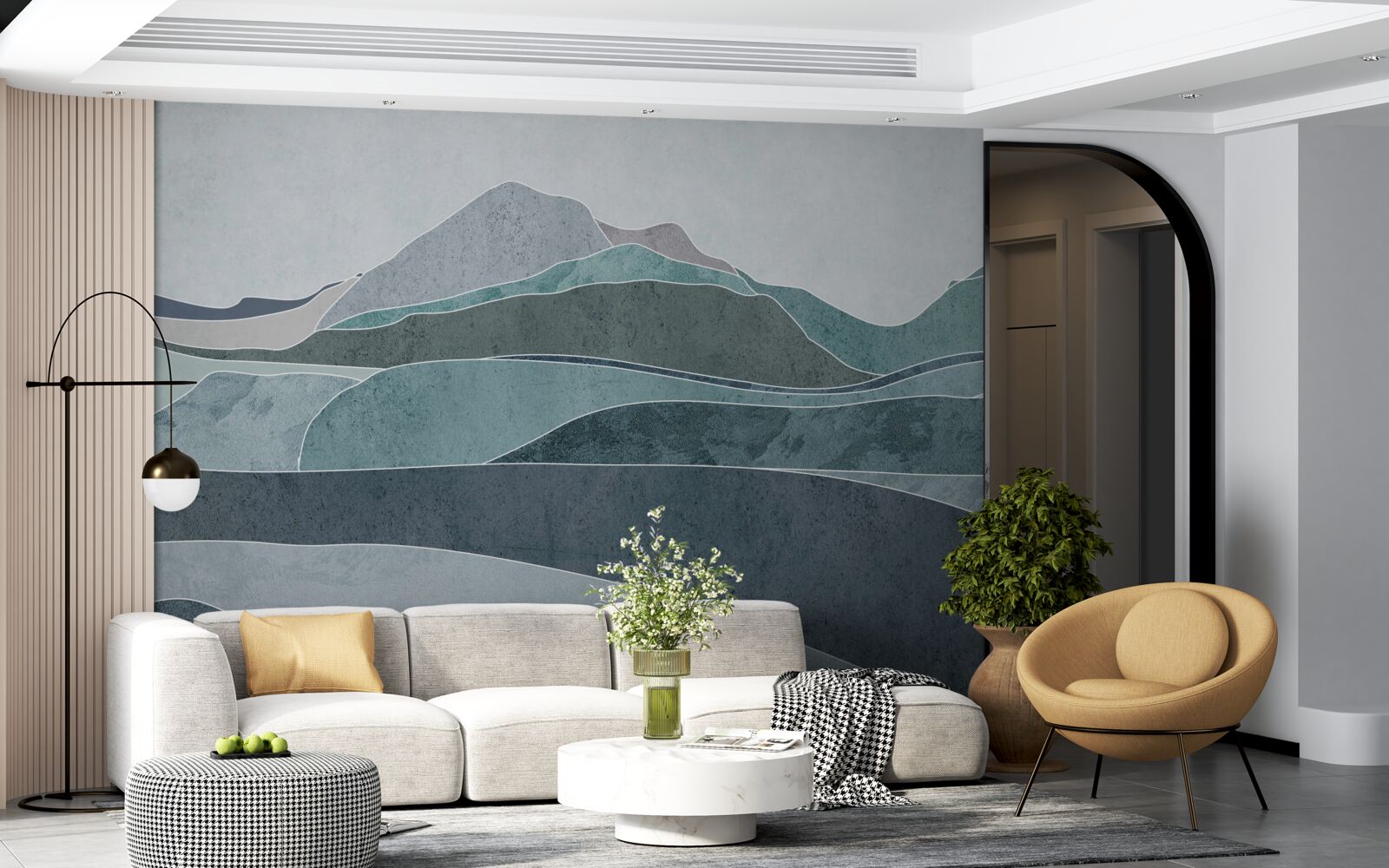 Papier peint les rivières qui coulent des montagnes froides