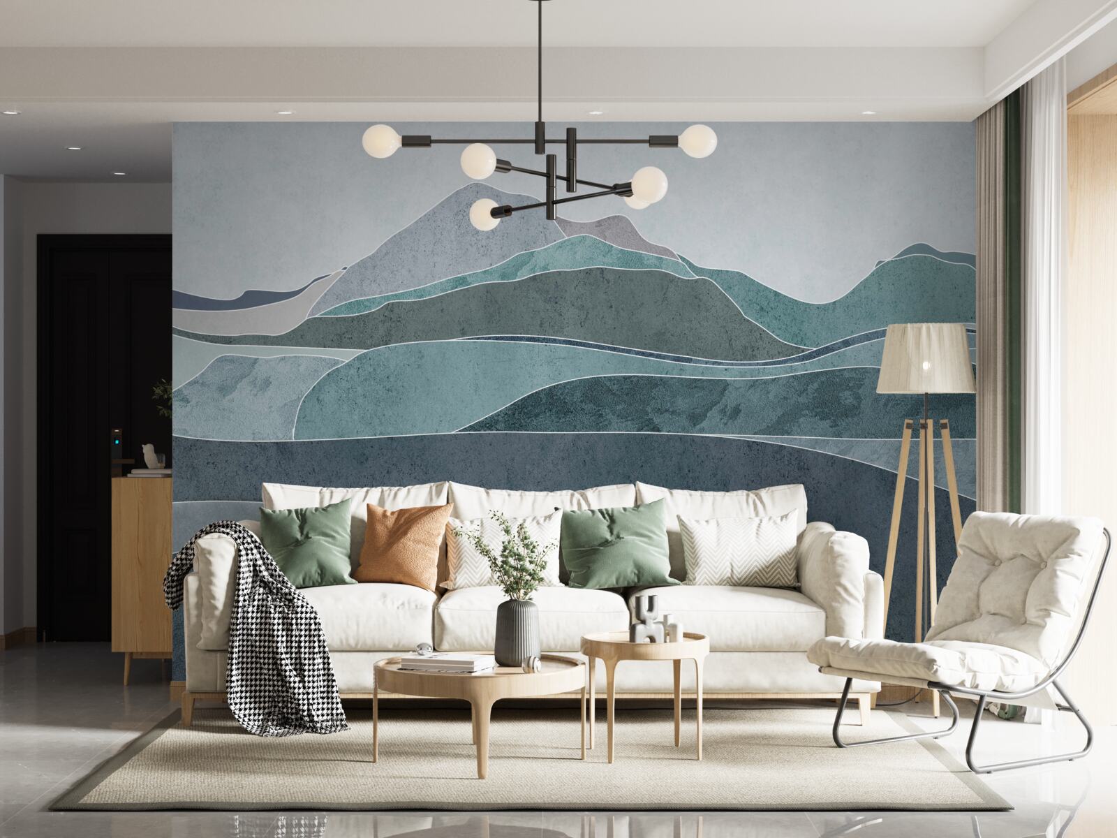 Papier peint les rivières qui coulent des montagnes froides