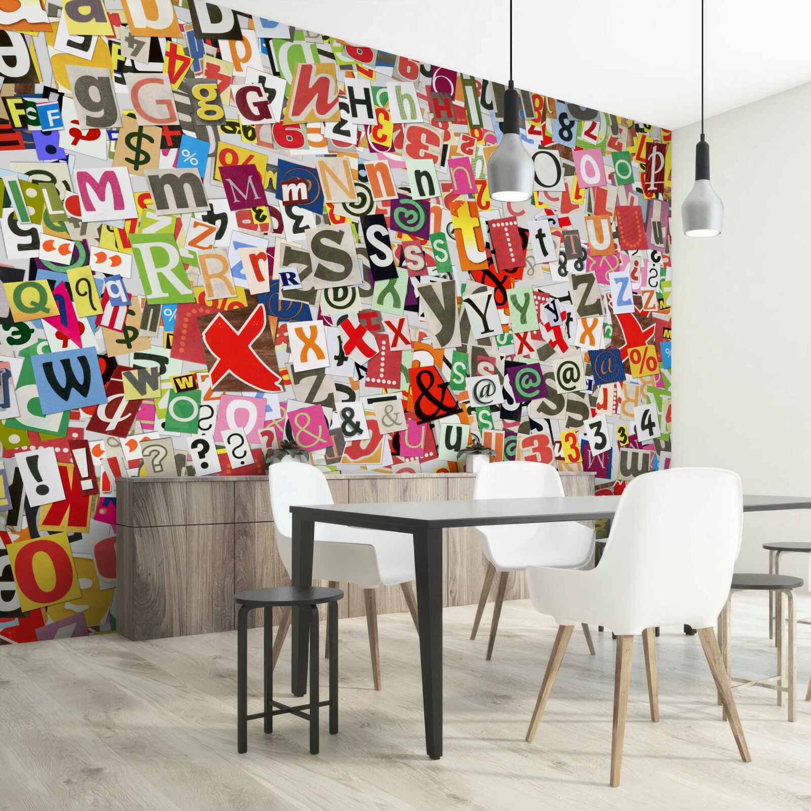 Papier peint les graffitis contiennent beaucoup de lettres et de chiffres