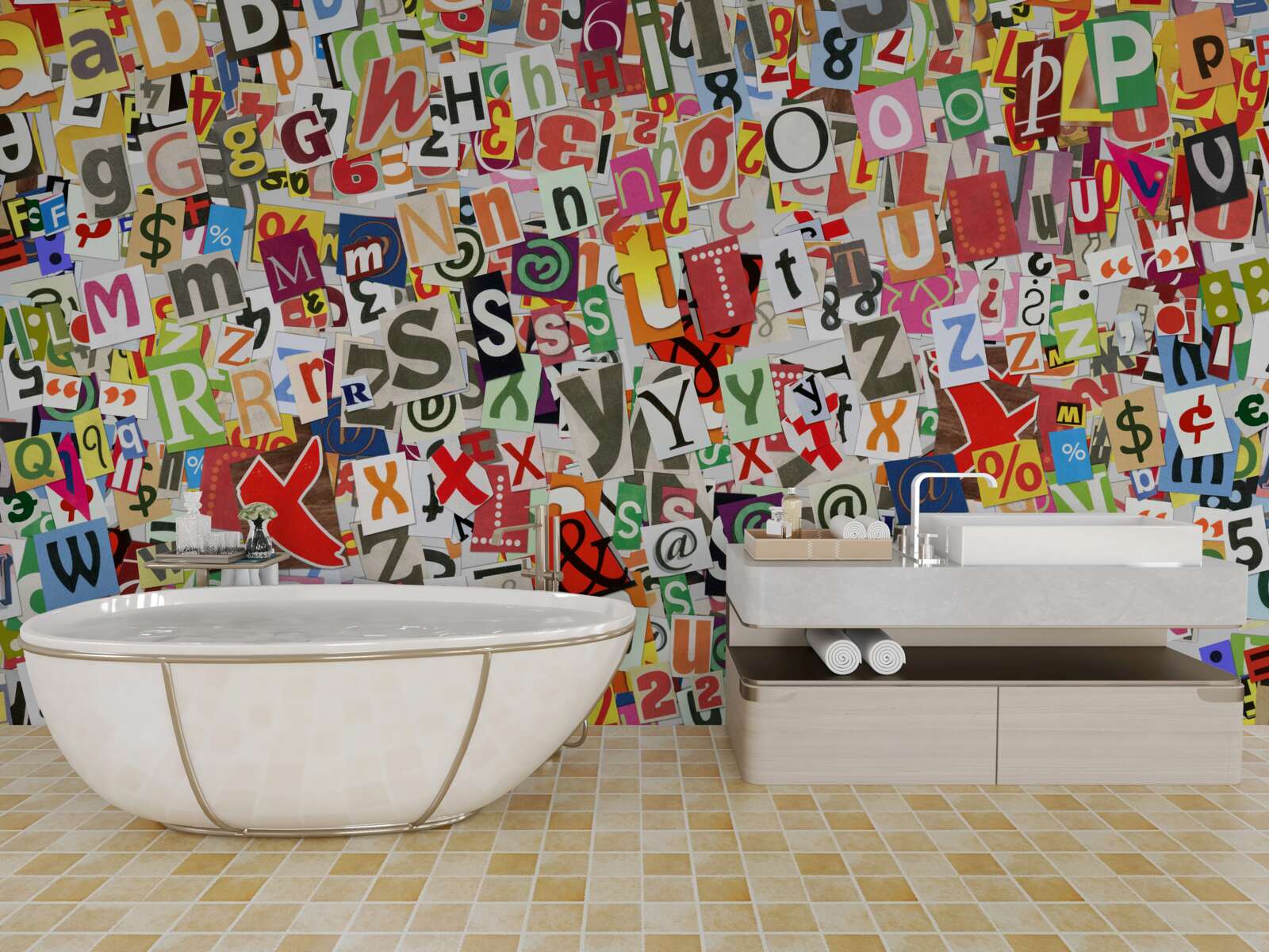 Papier peint les graffitis contiennent beaucoup de lettres et de chiffres