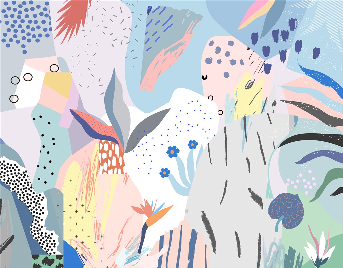 Papier peint abstraction de la forêt tropicale