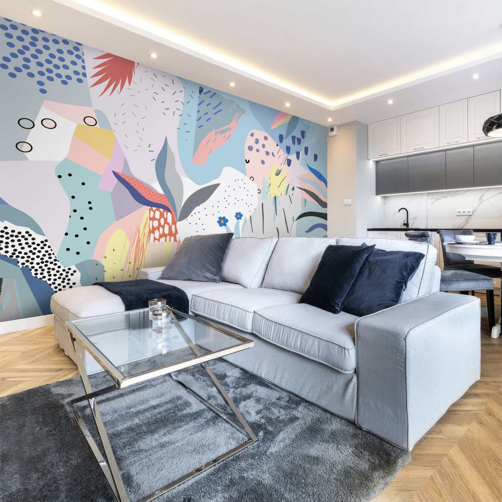 Papier peint abstraction de la forêt tropicale