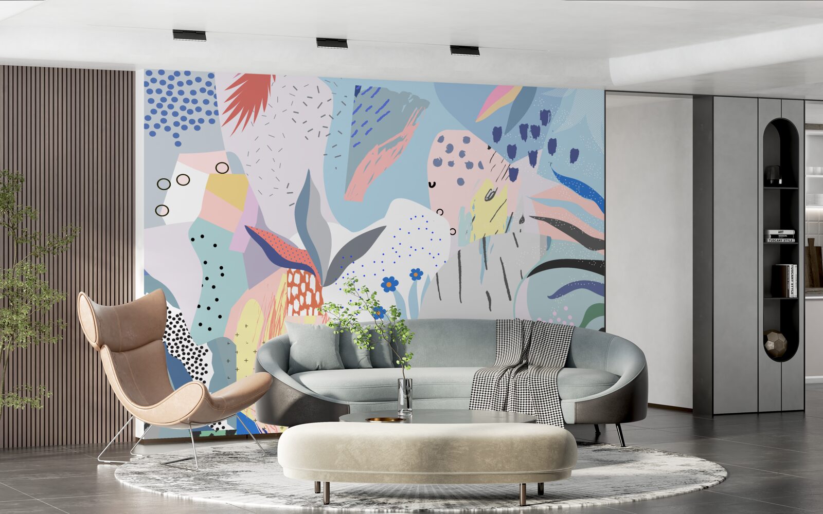 Papier peint abstraction de la forêt tropicale