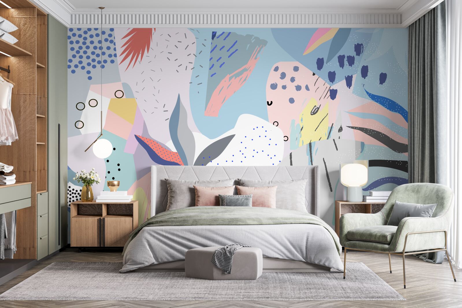 Papier peint abstraction de la forêt tropicale