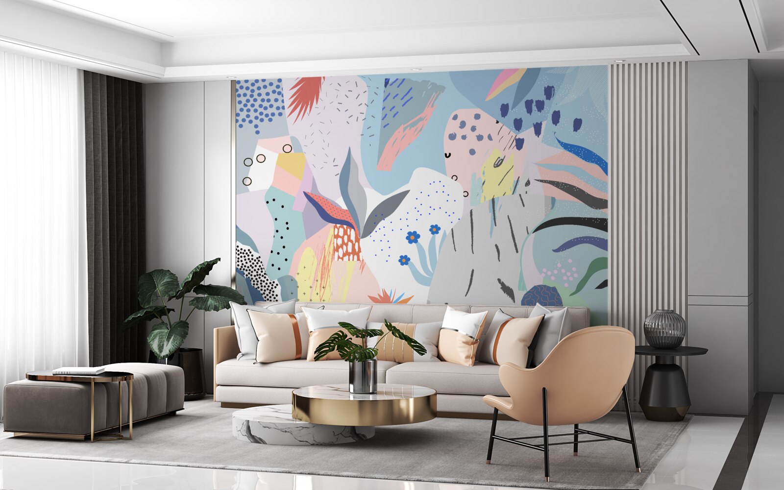 Papier peint abstraction de la forêt tropicale