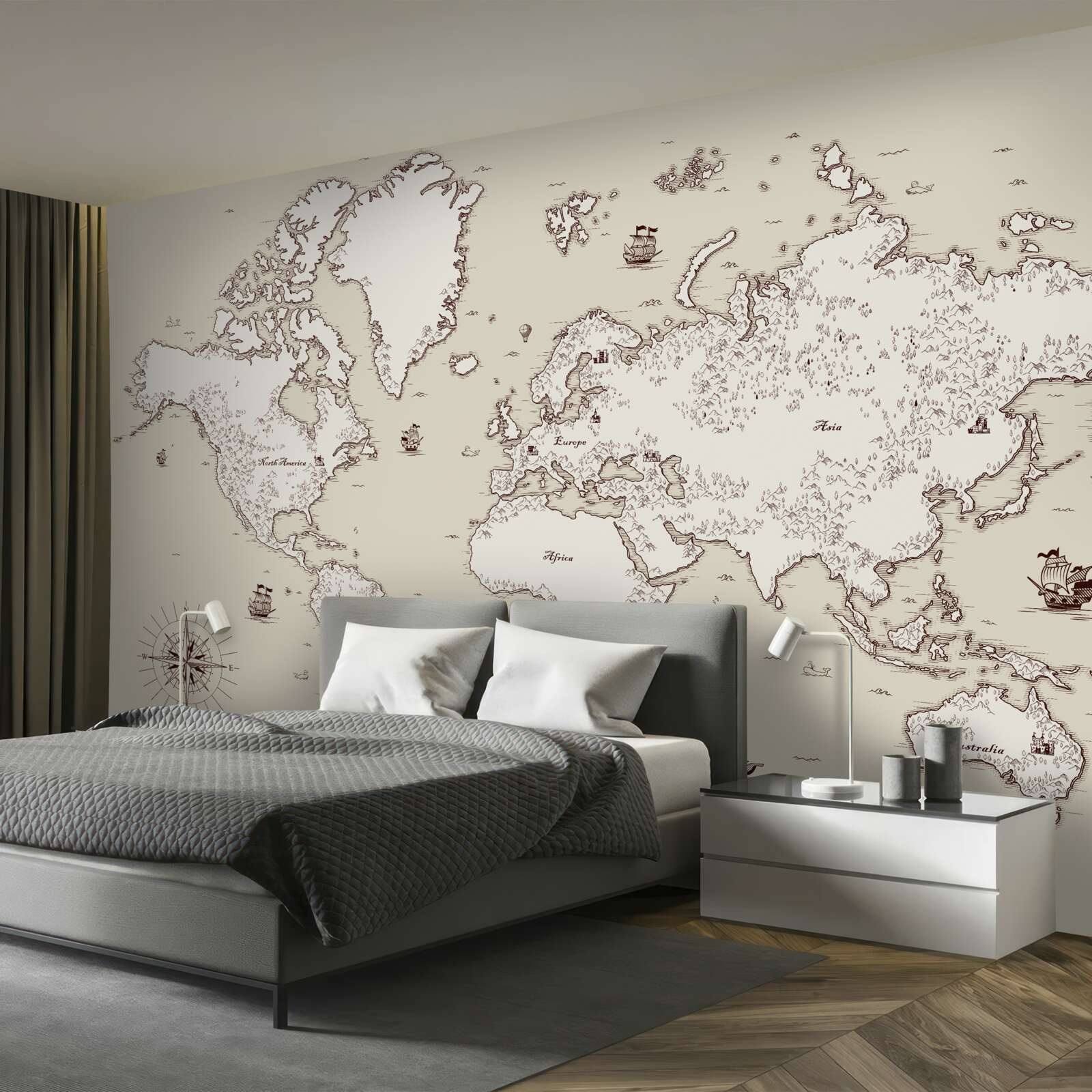 Papier peint carte du monde sans signes ni symboles