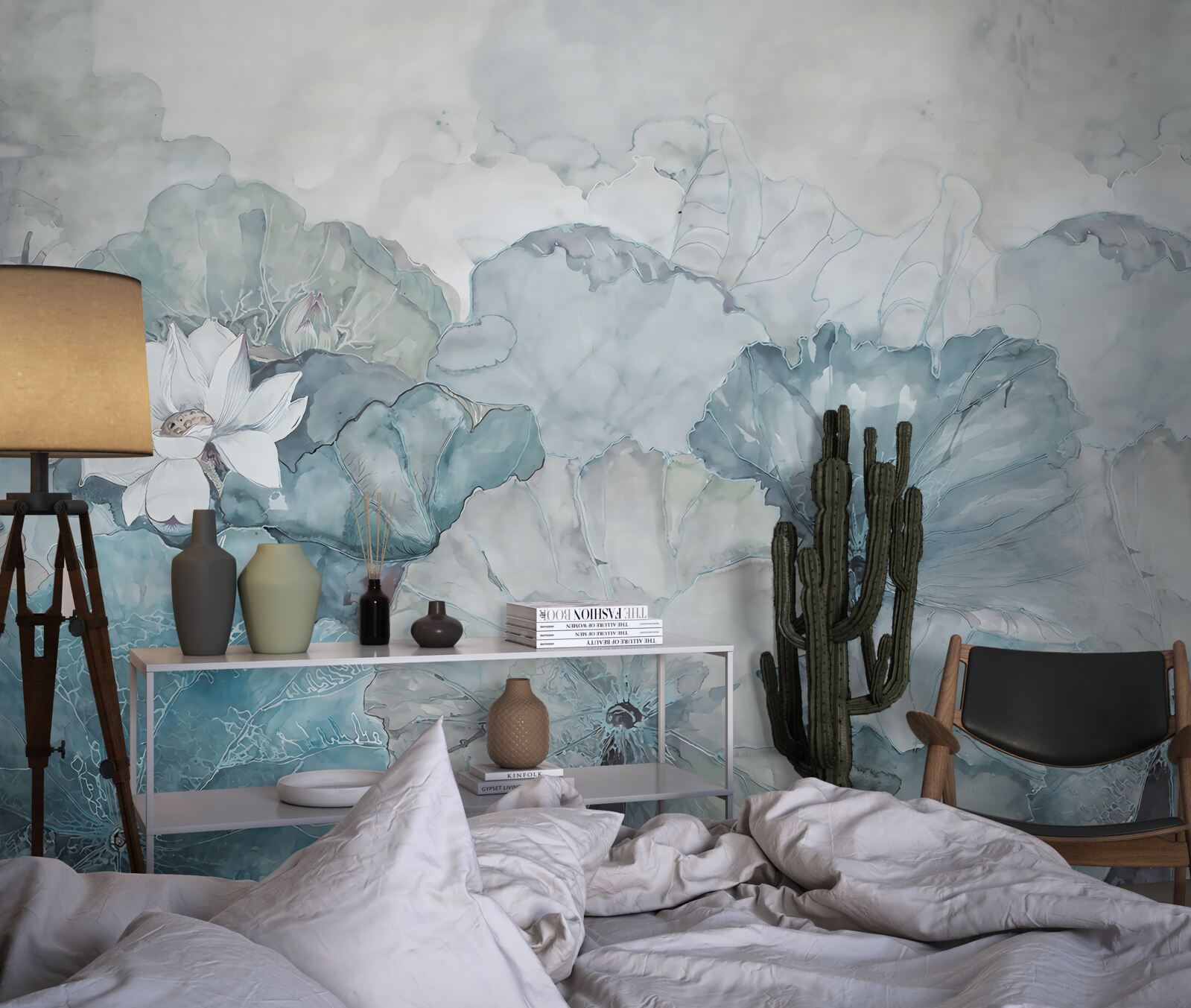 Papier peint le brouillard enveloppe la végétation tropicale