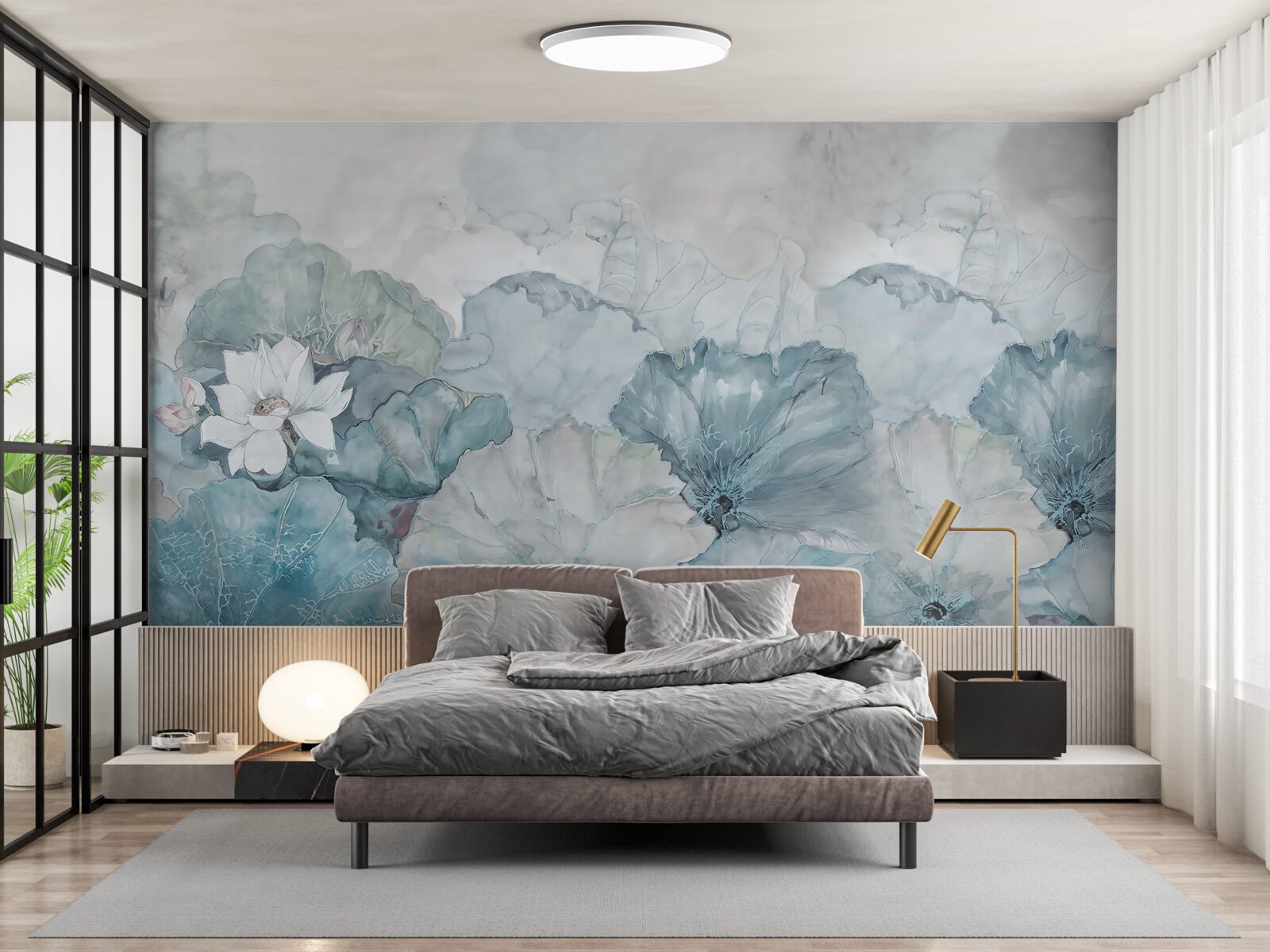 Papier peint le brouillard enveloppe la végétation tropicale