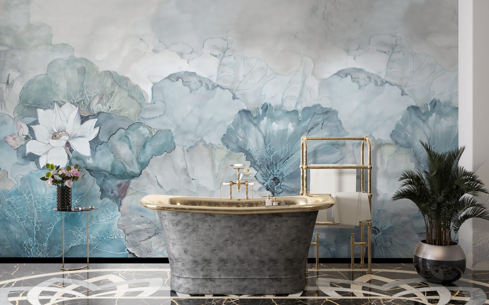 Papier peint le brouillard enveloppe la végétation tropicale