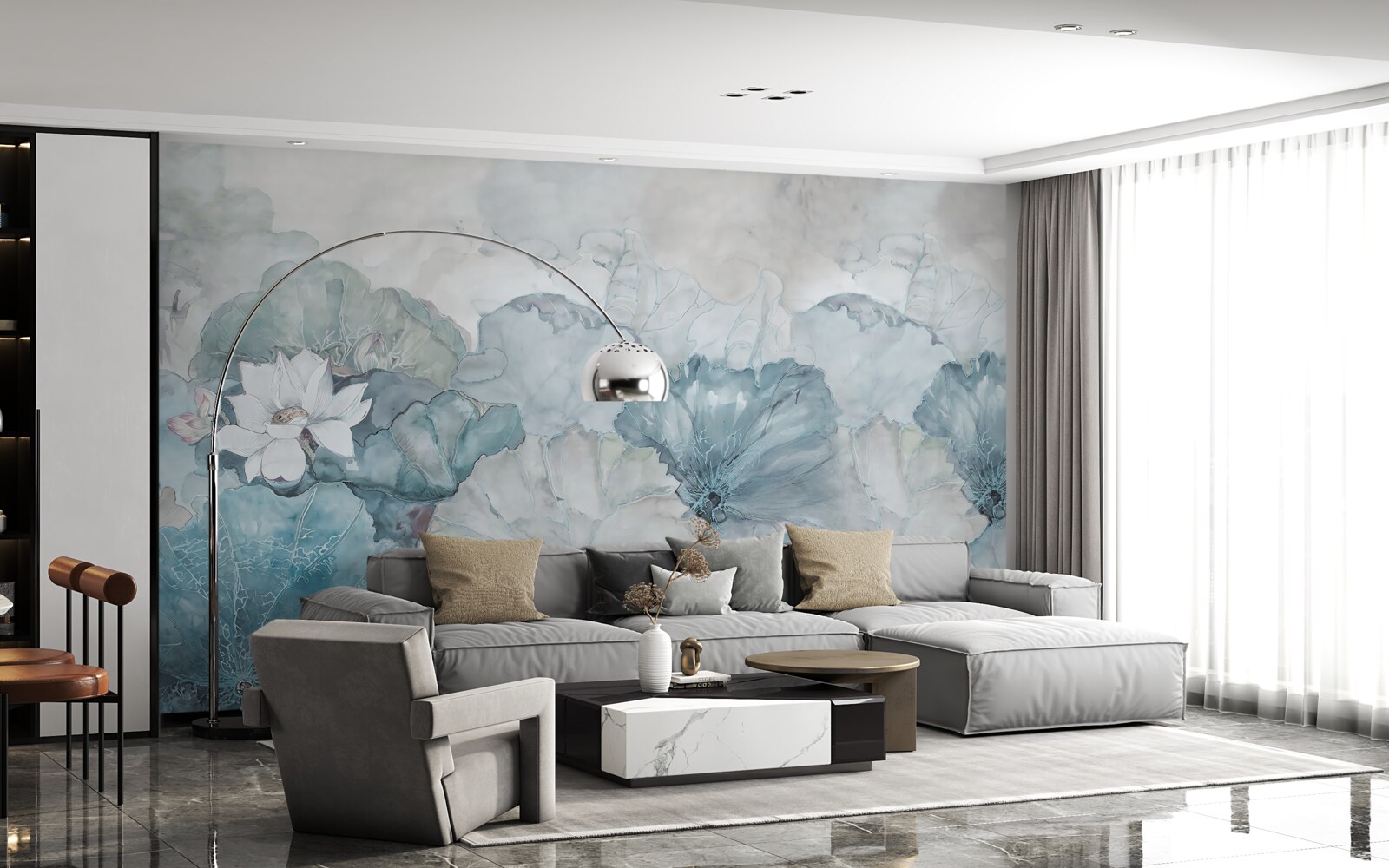 Papier peint le brouillard enveloppe la végétation tropicale