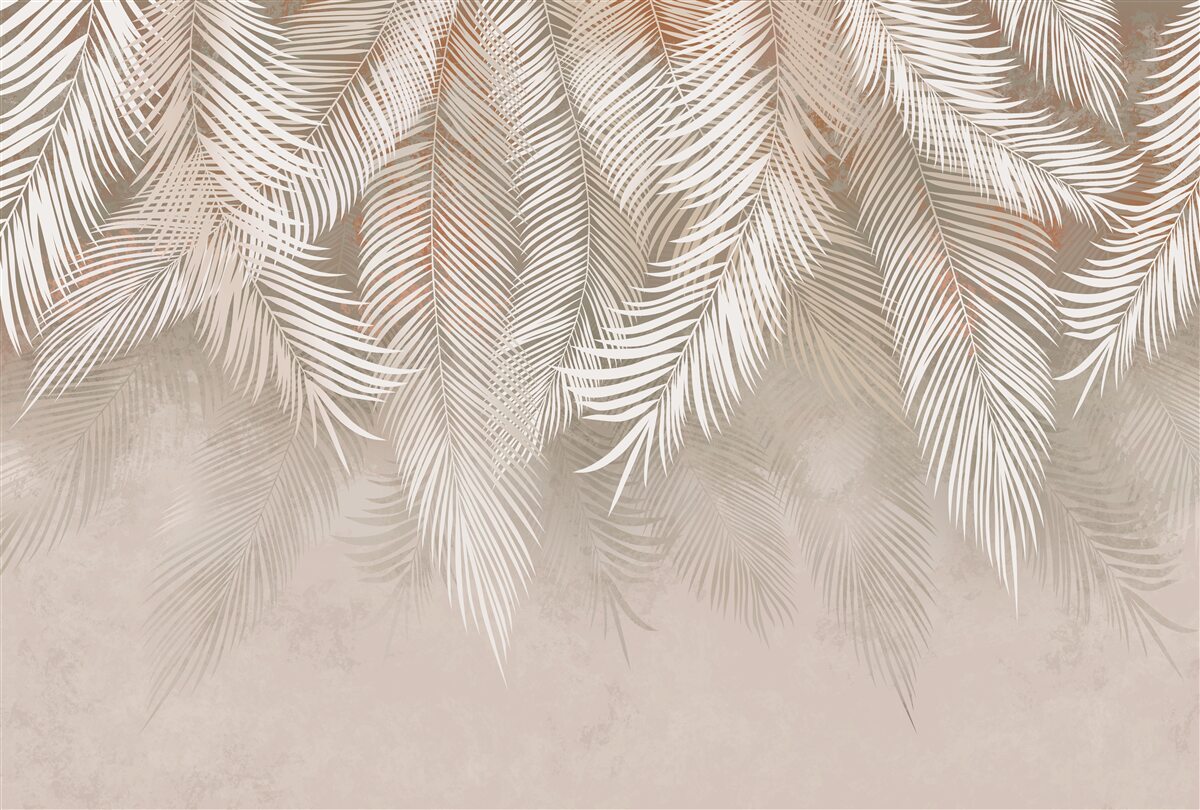 Papier peint feuilles de palmier des tropiques