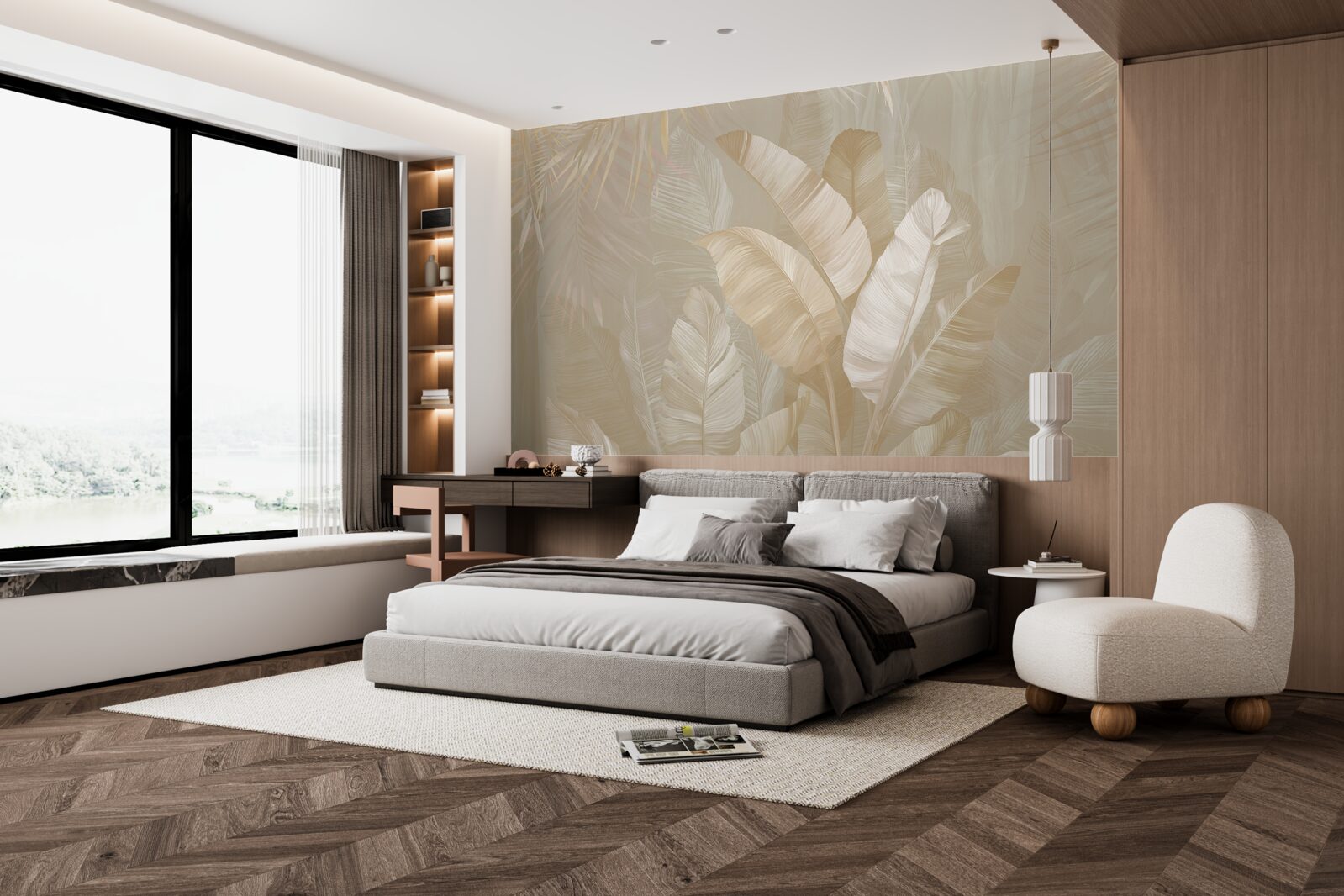 Papier peint diversité des feuillages tropicaux