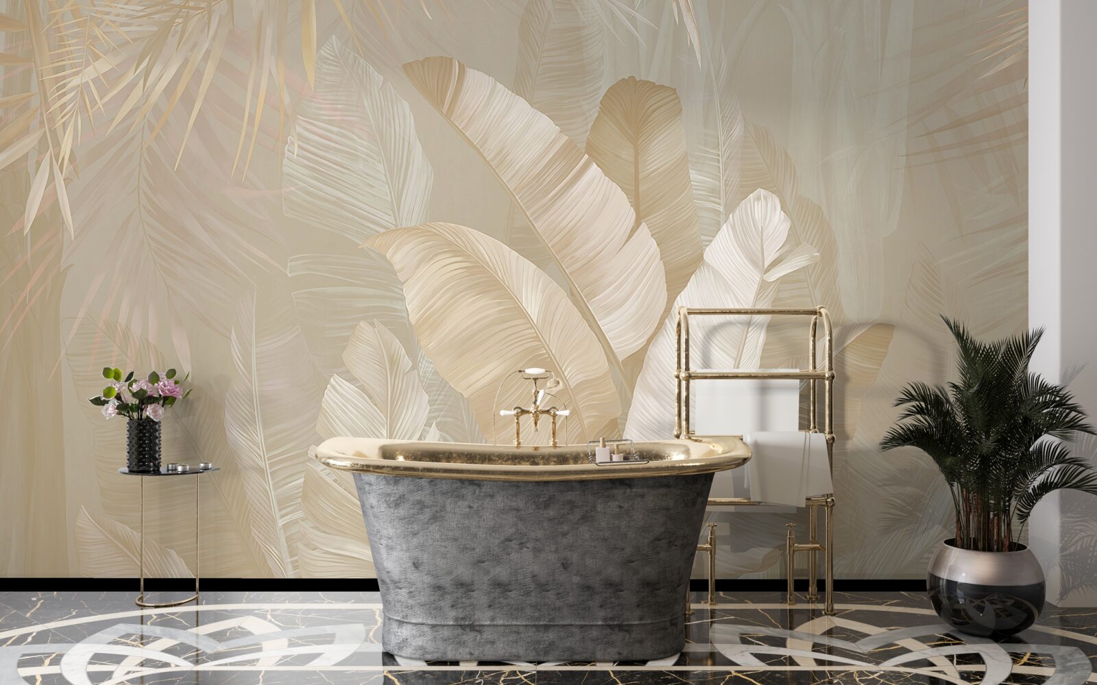 Papier peint diversité des feuillages tropicaux