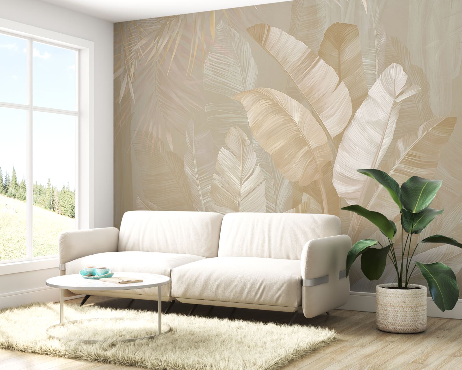 Papier peint diversité des feuillages tropicaux