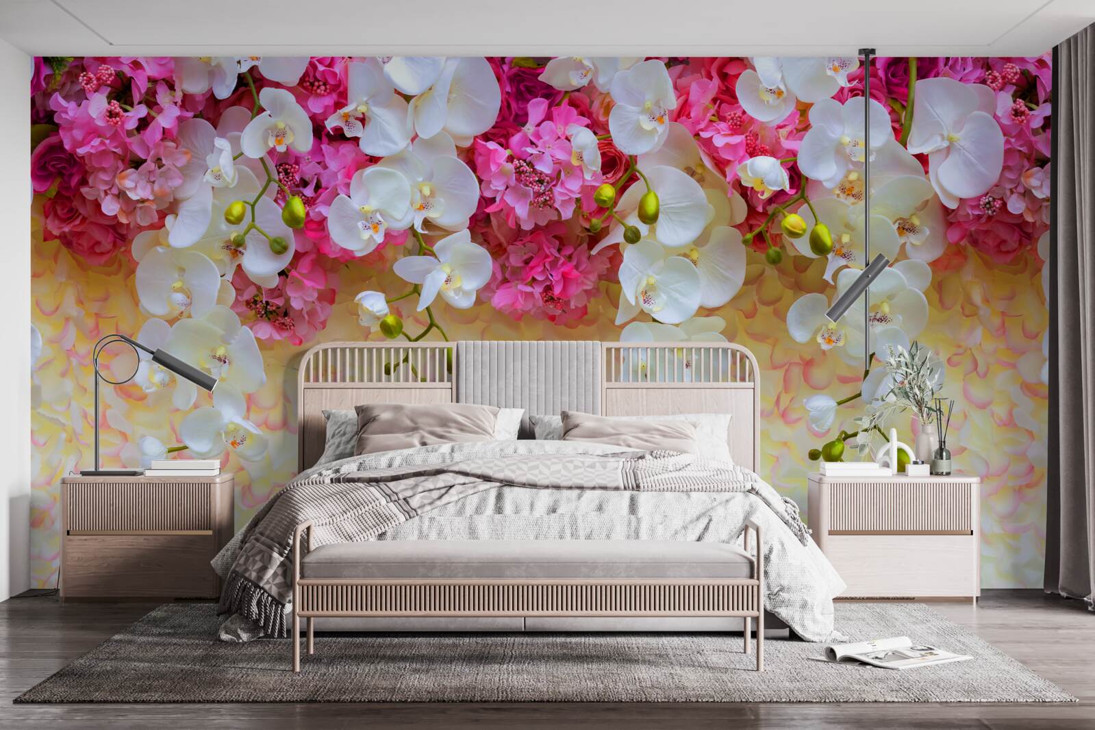 Papier peint les orchidées dont les fleurs tombent