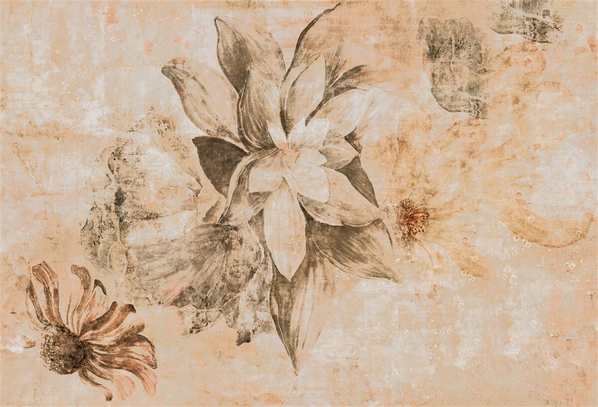 Papier peint ouverture du beignet sur une base brune