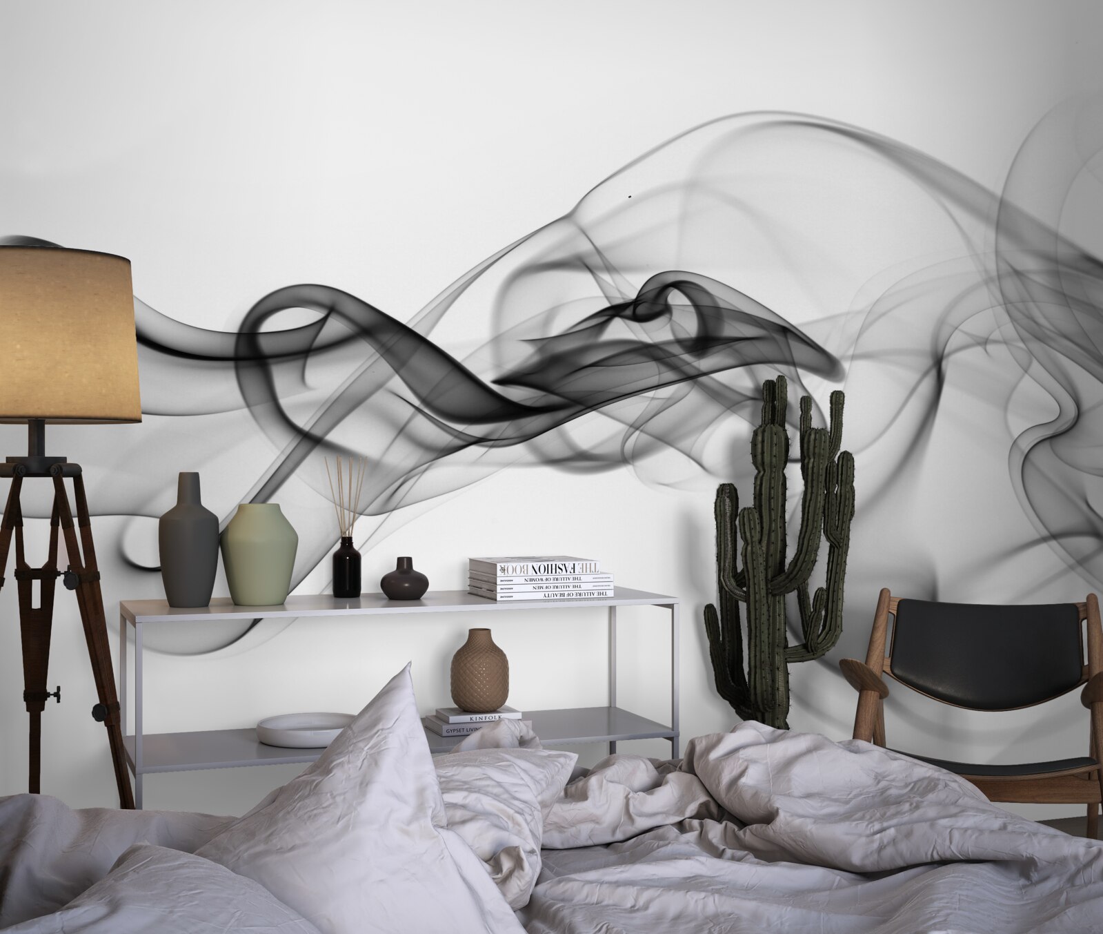 Papier peint nuage sombre sur fond clair