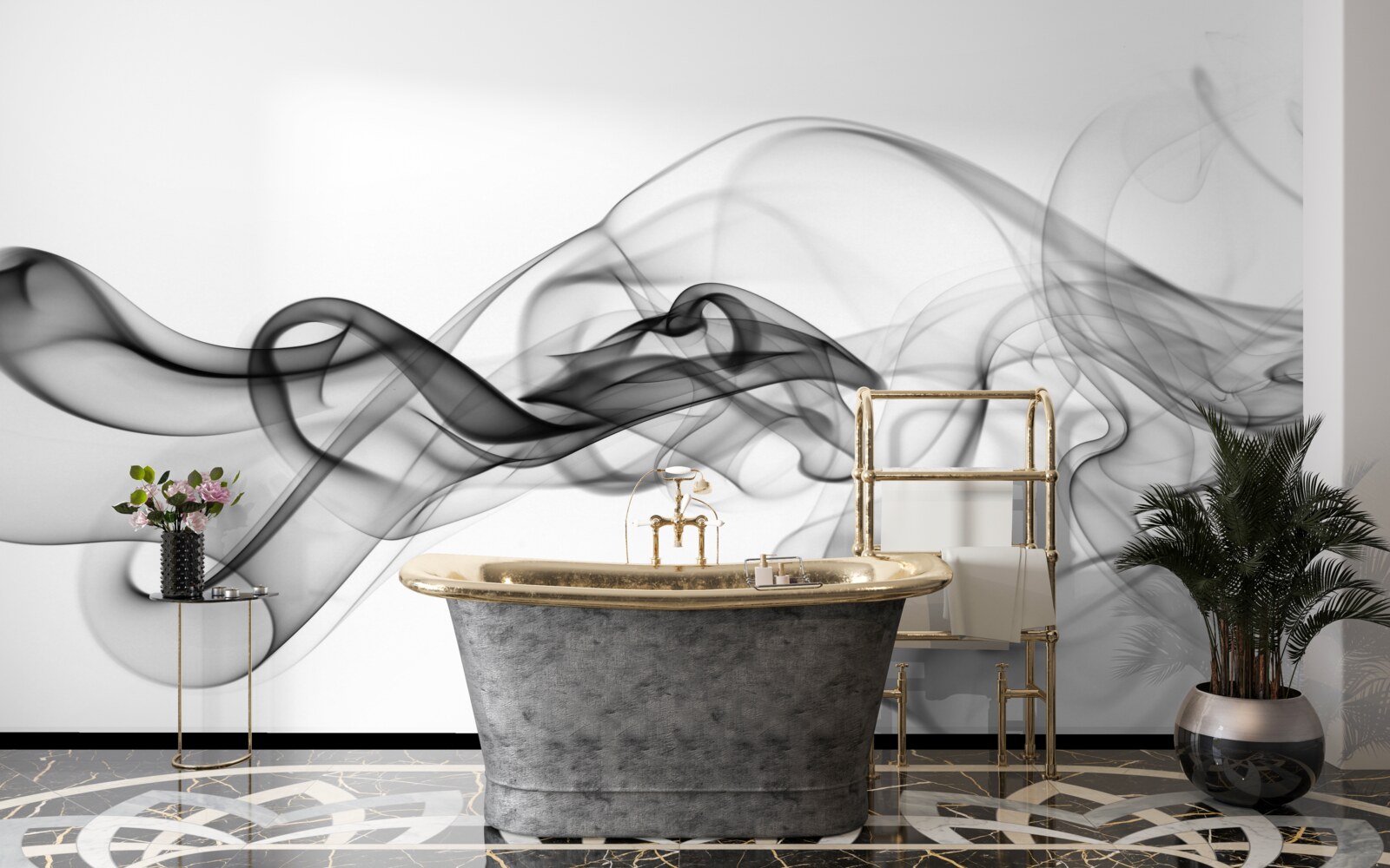 Papier peint nuage sombre sur fond clair