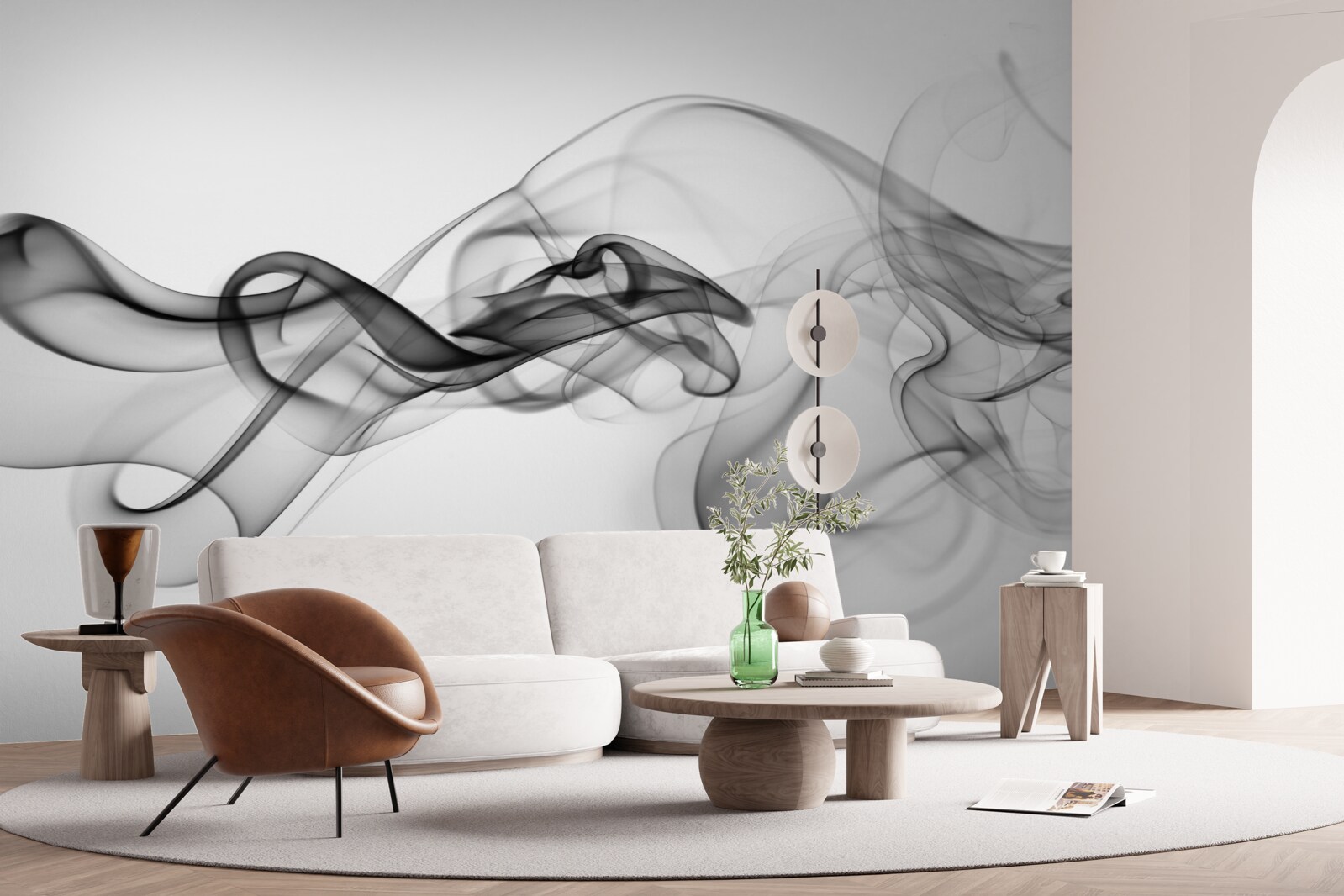 Papier peint nuage sombre sur fond clair