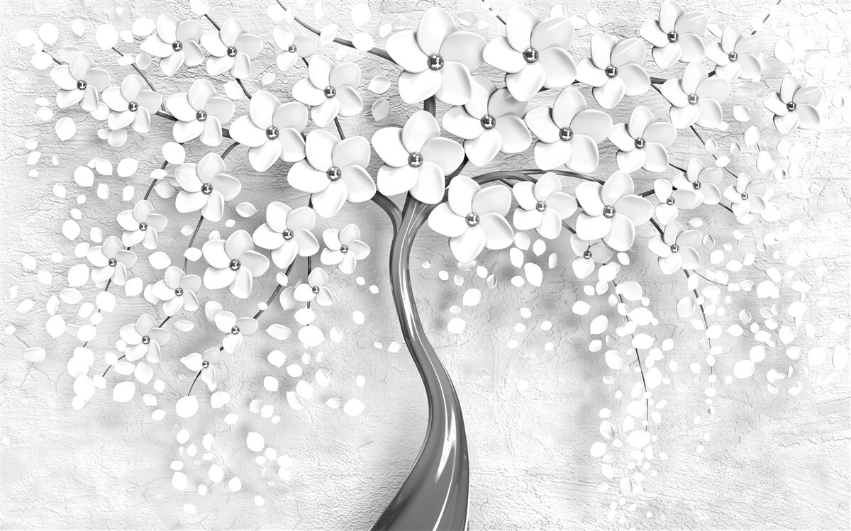 Papier peint un arbre élancé qui a fleuri