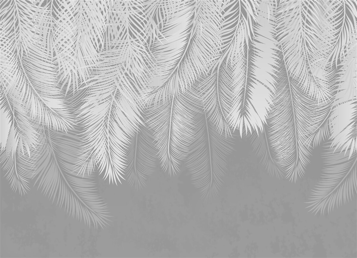 Papier peint d'épaisses plumes blanches portées par le vent