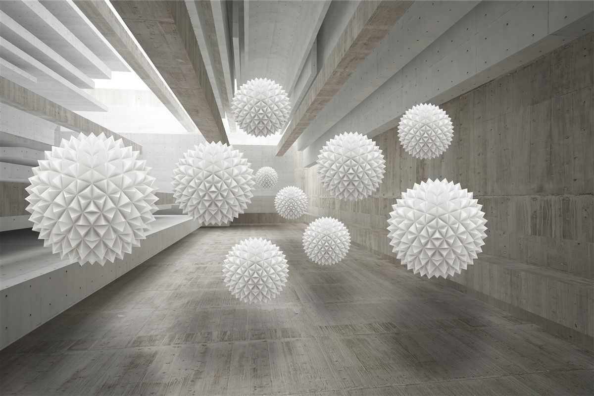 Papier peint l'infini appelle les ballons dans ses bras