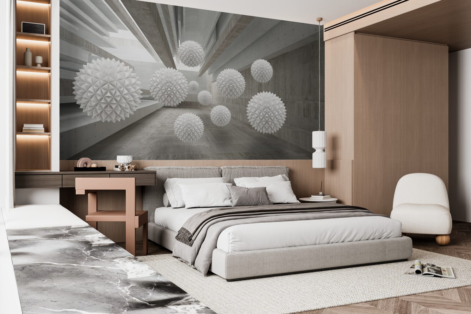 Papier peint l'infini appelle les ballons dans ses bras