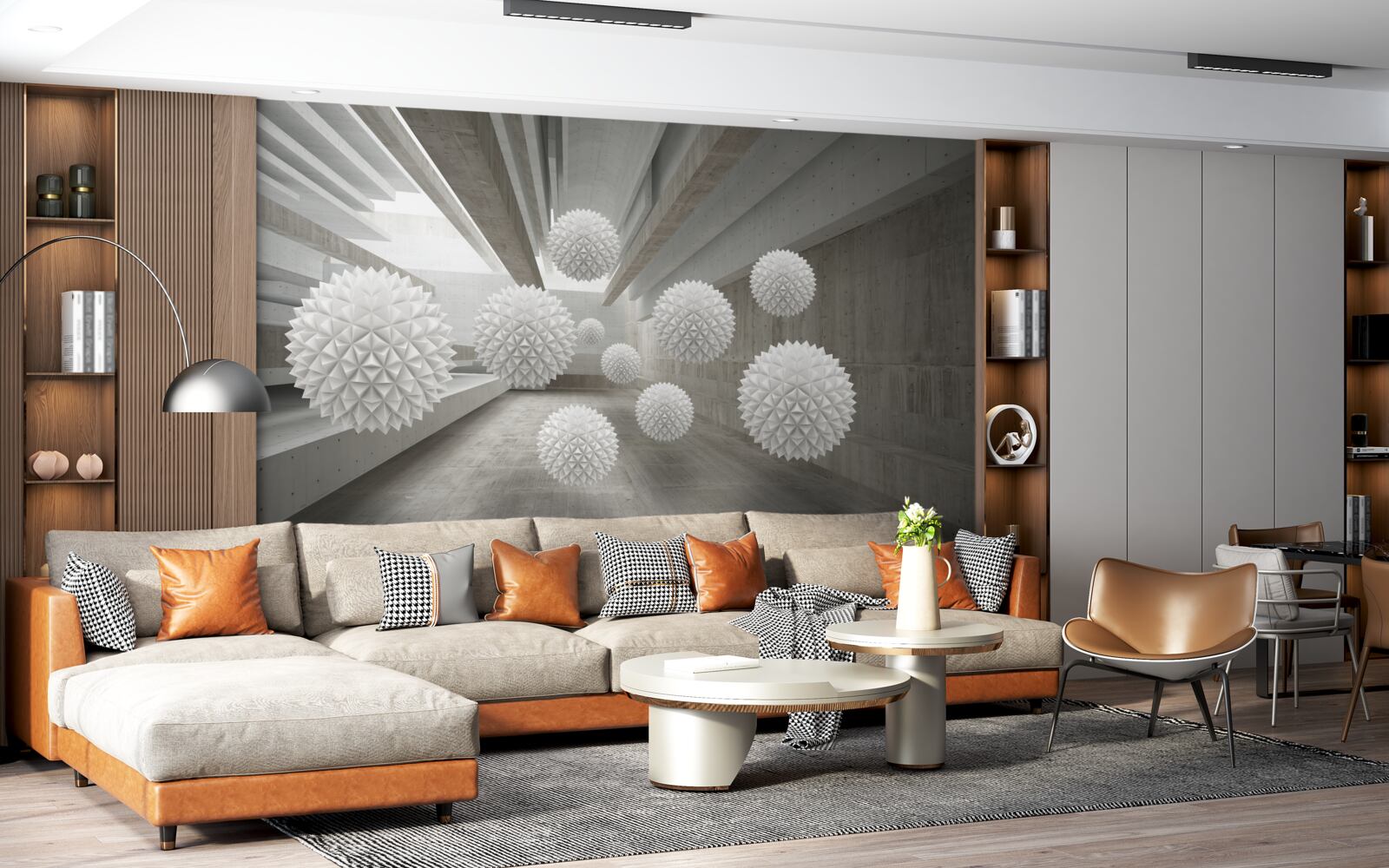 Papier peint l'infini appelle les ballons dans ses bras