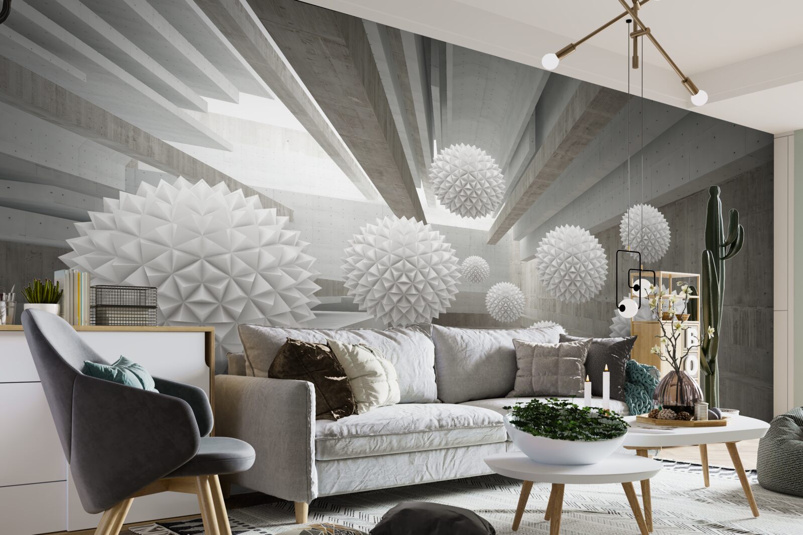 Papier peint l'infini appelle les ballons dans ses bras