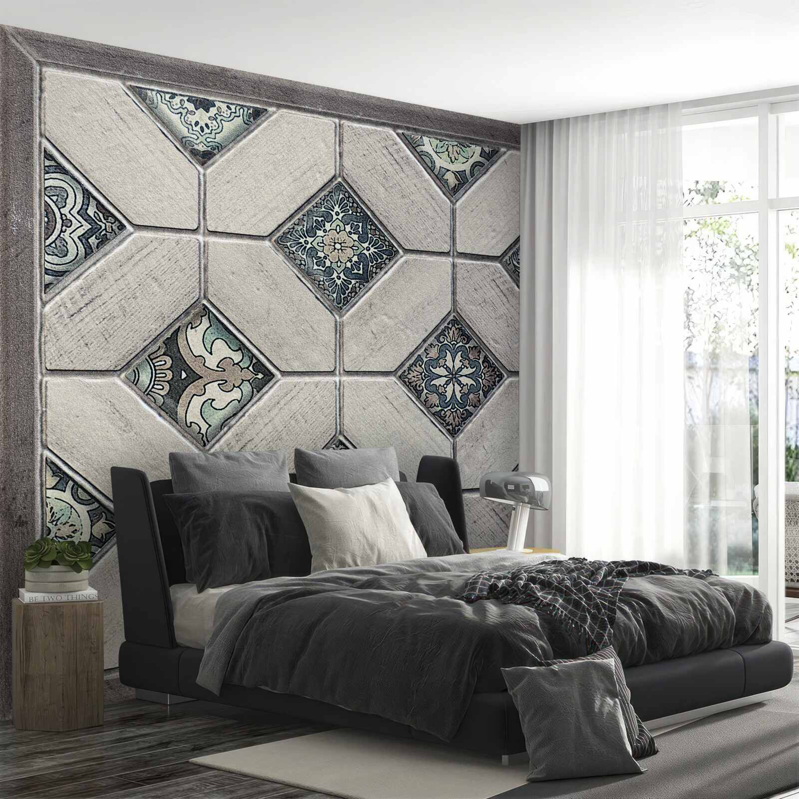 Papier peint des formes qui se rejoignent dans l'abstraction