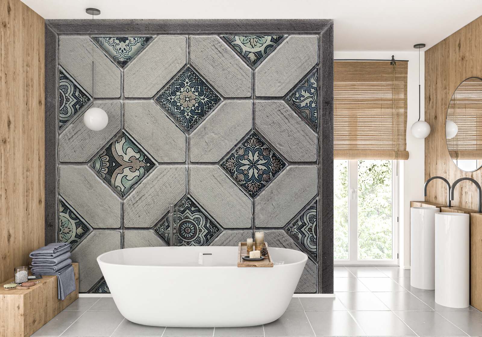 Papier peint des formes qui se rejoignent dans l'abstraction