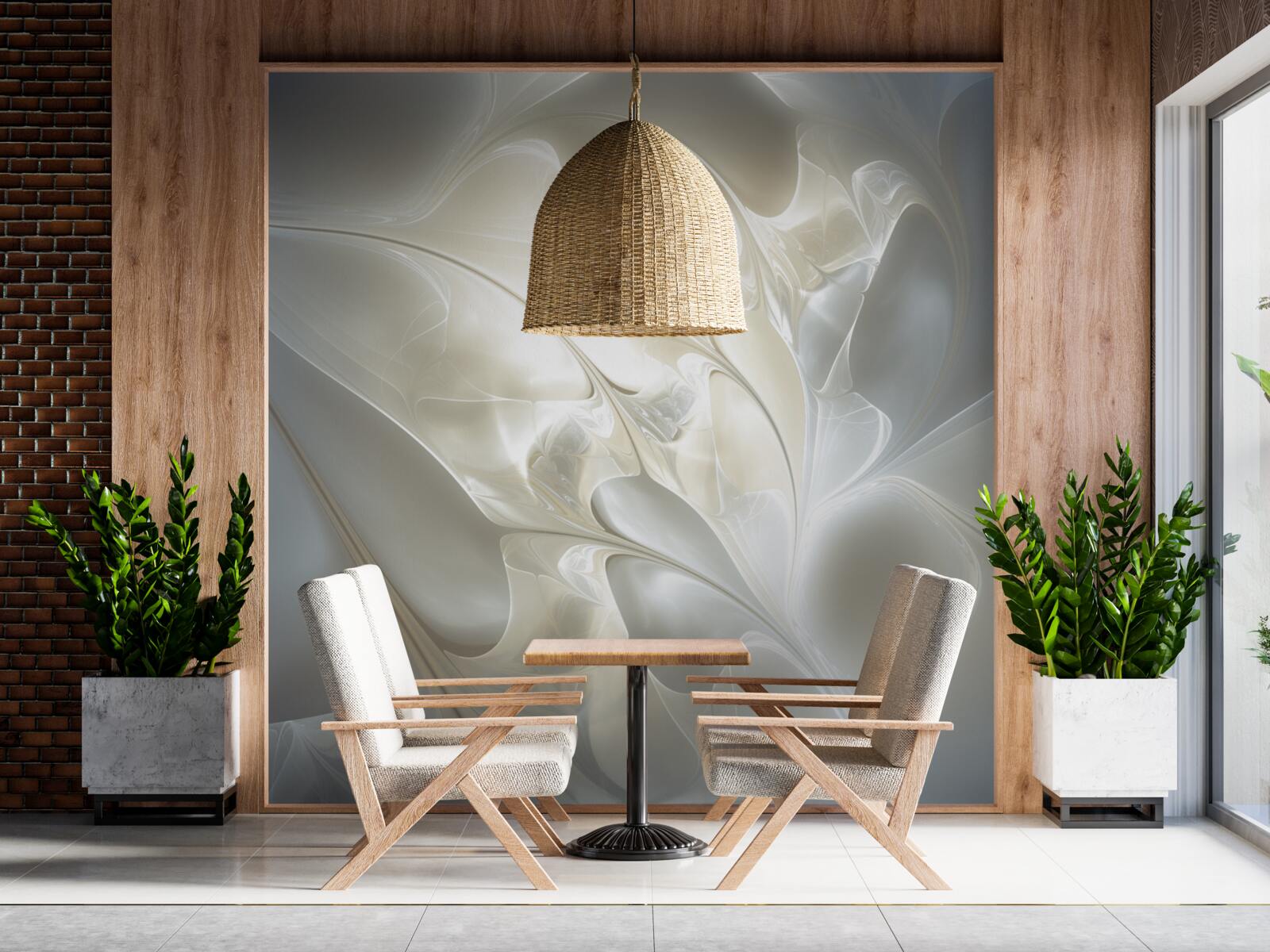 Papier peint rayons de lumière à travers les pétales de fleurs