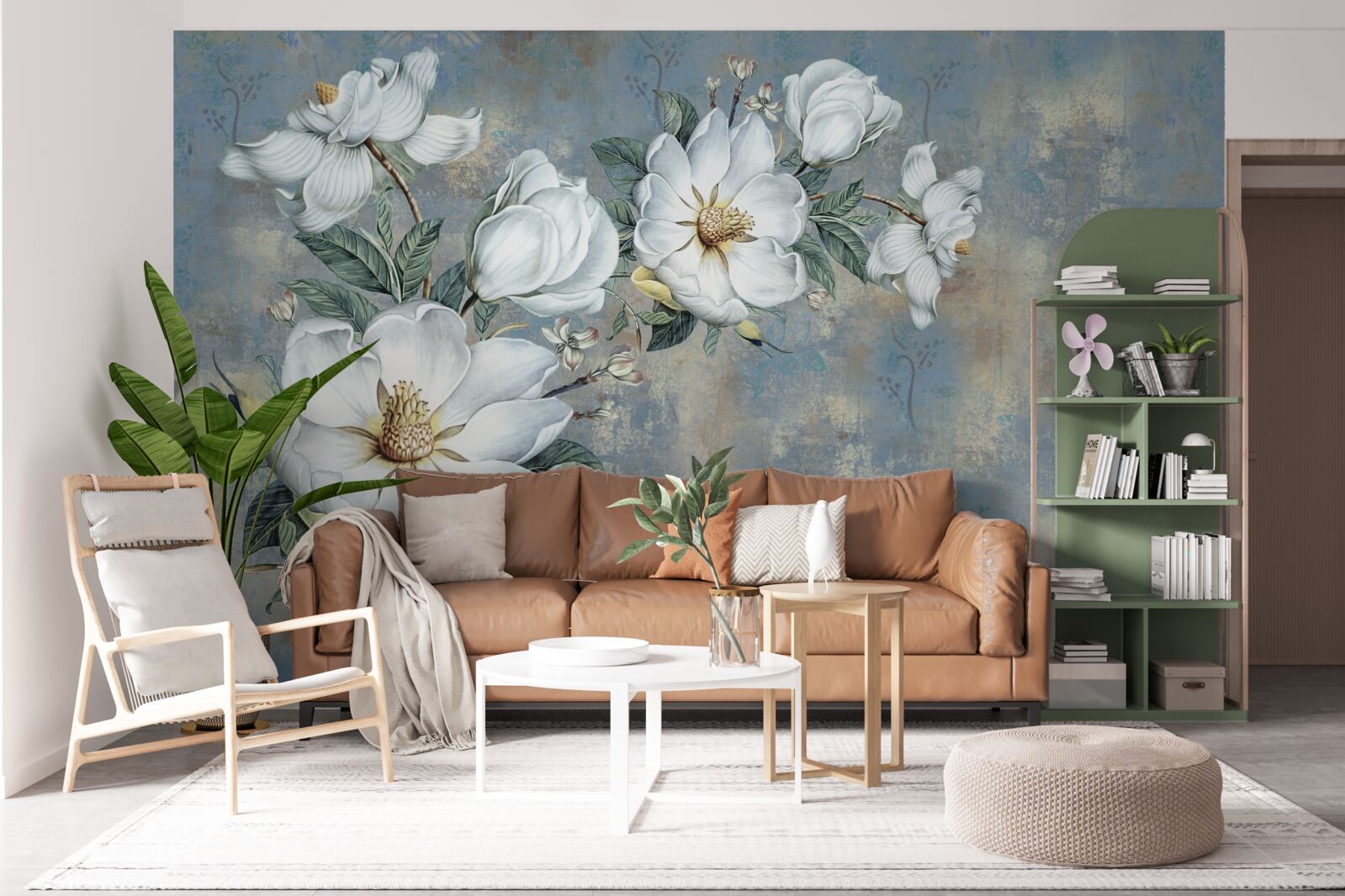 Papier peint les bourgeons de lys blancs reposent à la surface de l'eau