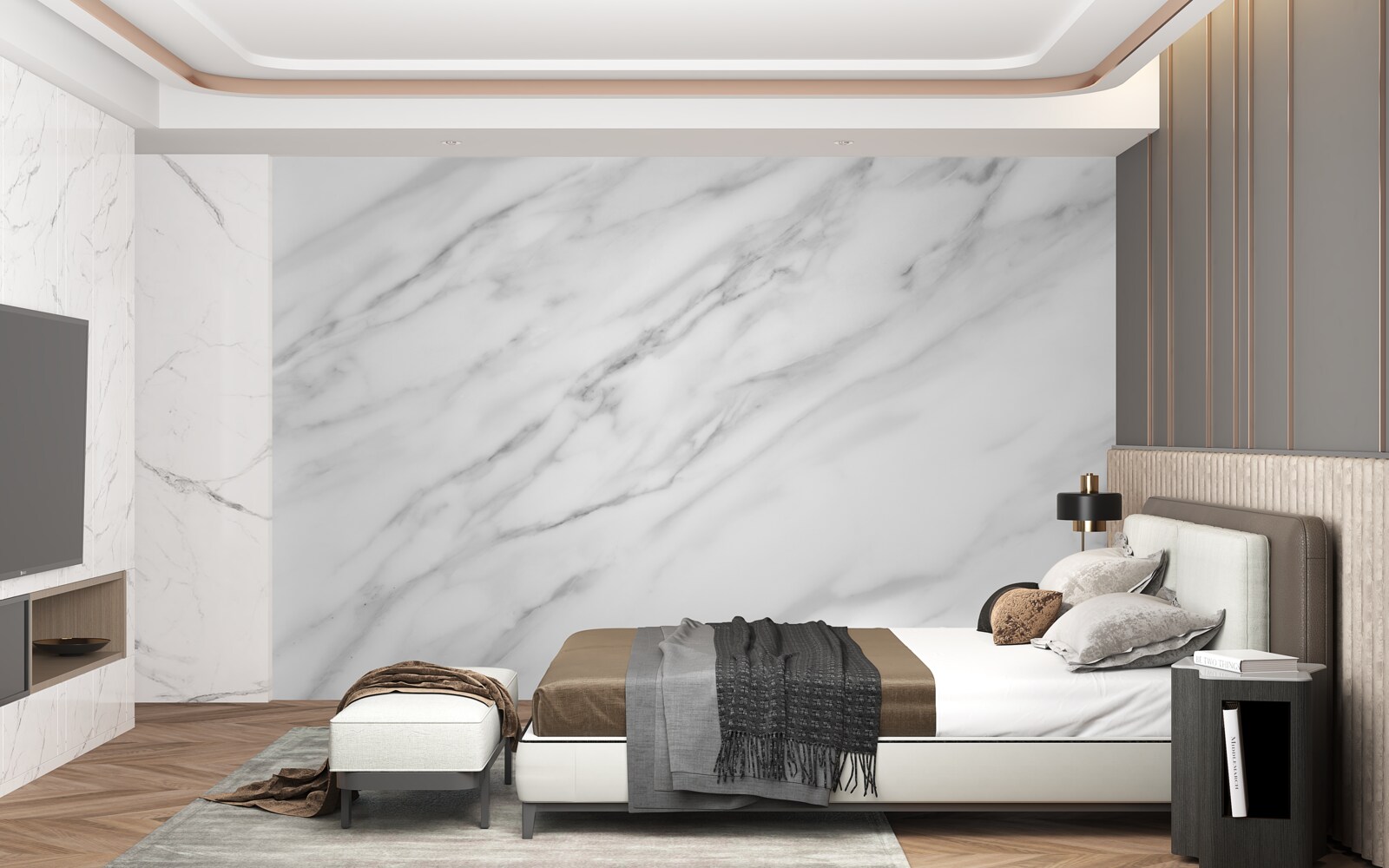 Papier peint texture fine sur pierre claire