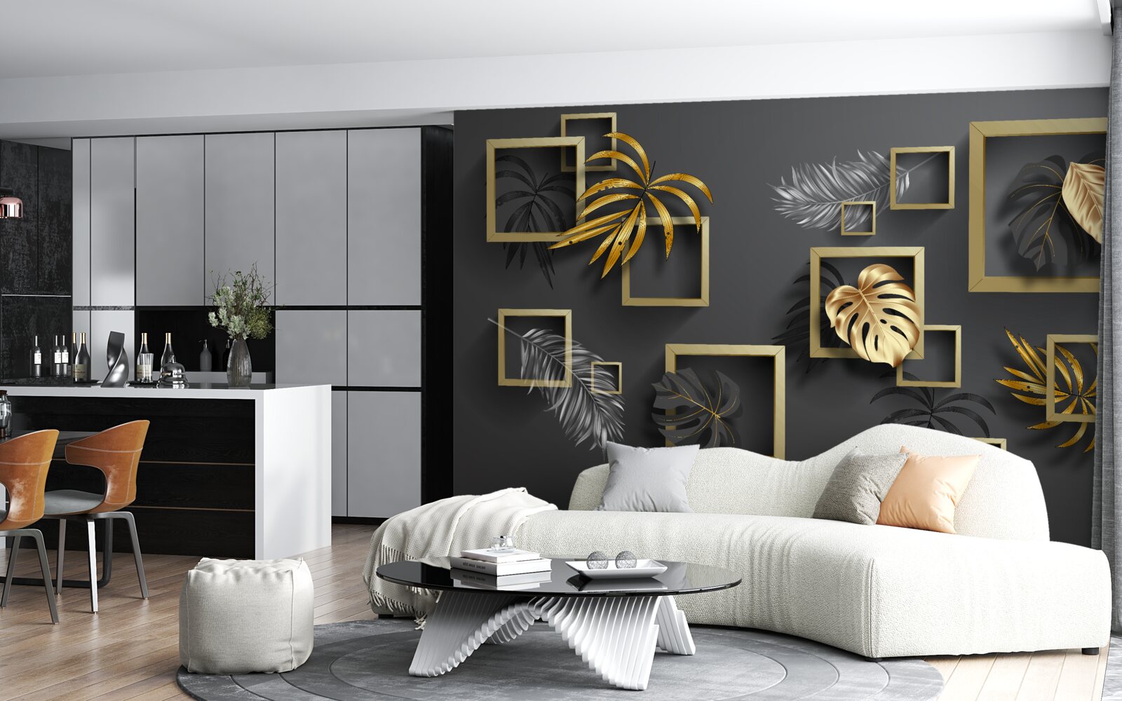 Papier peint les plantes tropicales à l'intérieur