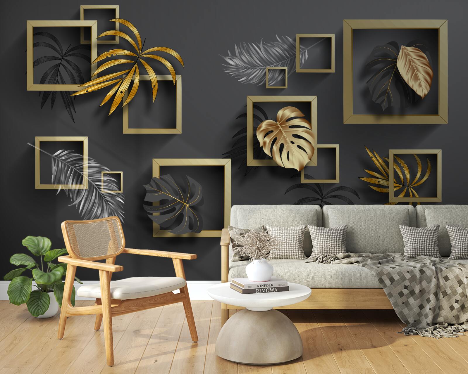 Papier peint les plantes tropicales à l'intérieur