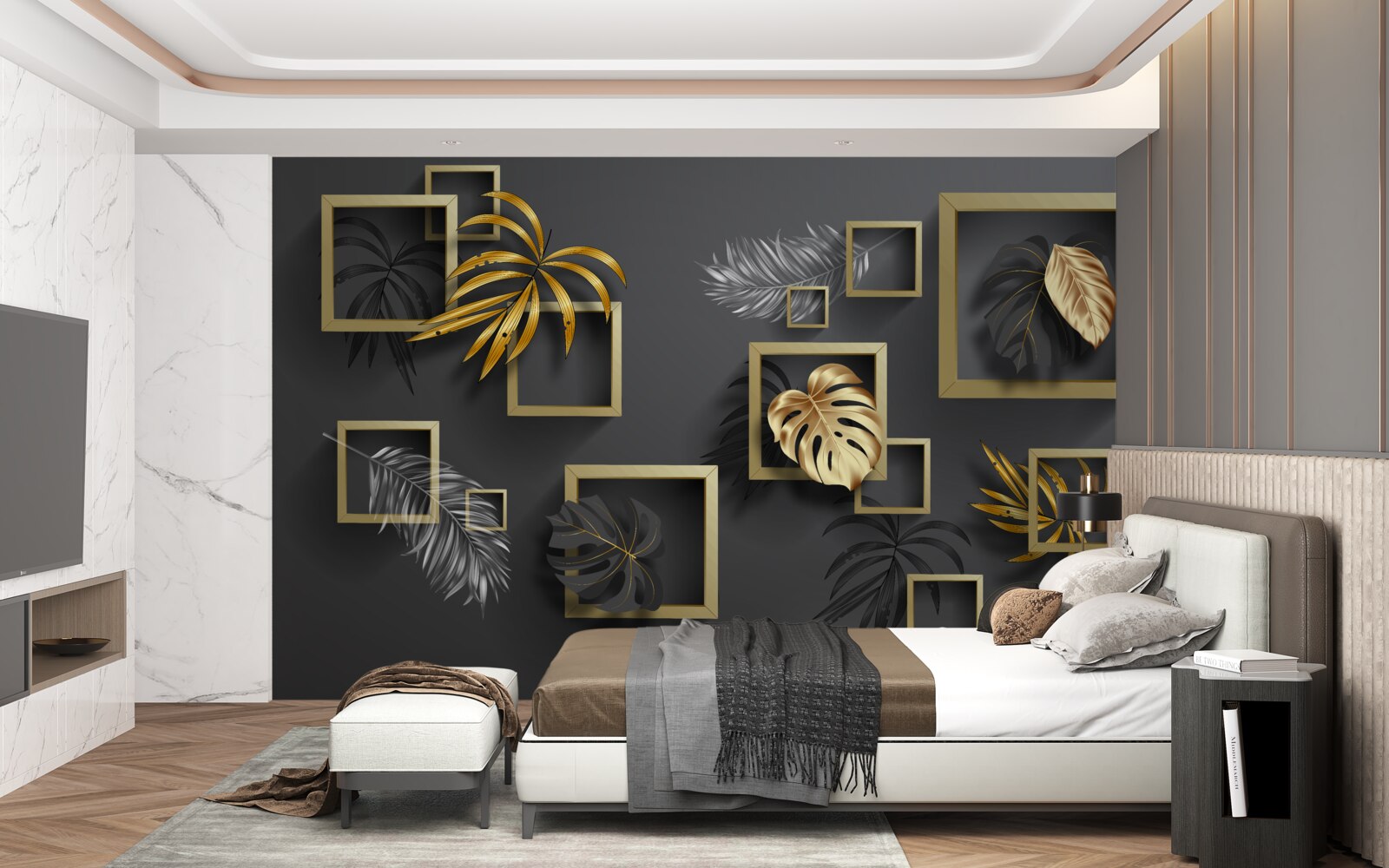 Papier peint les plantes tropicales à l'intérieur