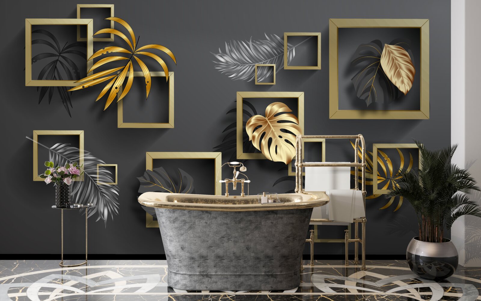 Papier peint les plantes tropicales à l'intérieur