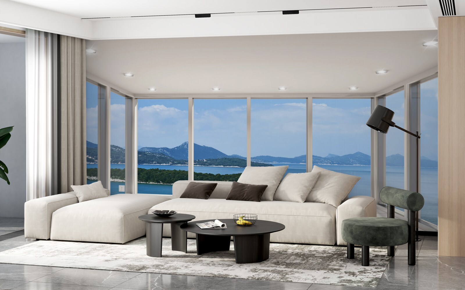 Papier peint large panorama de l'océan