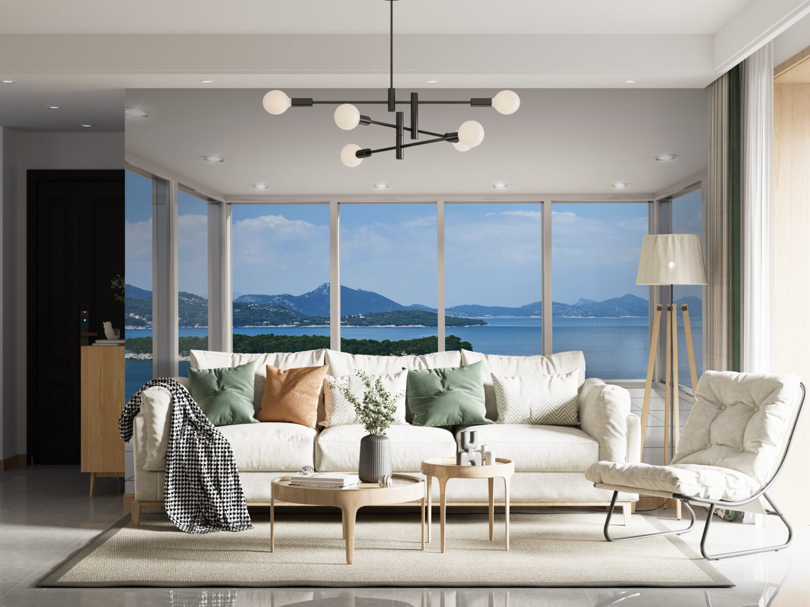 Papier peint large panorama de l'océan