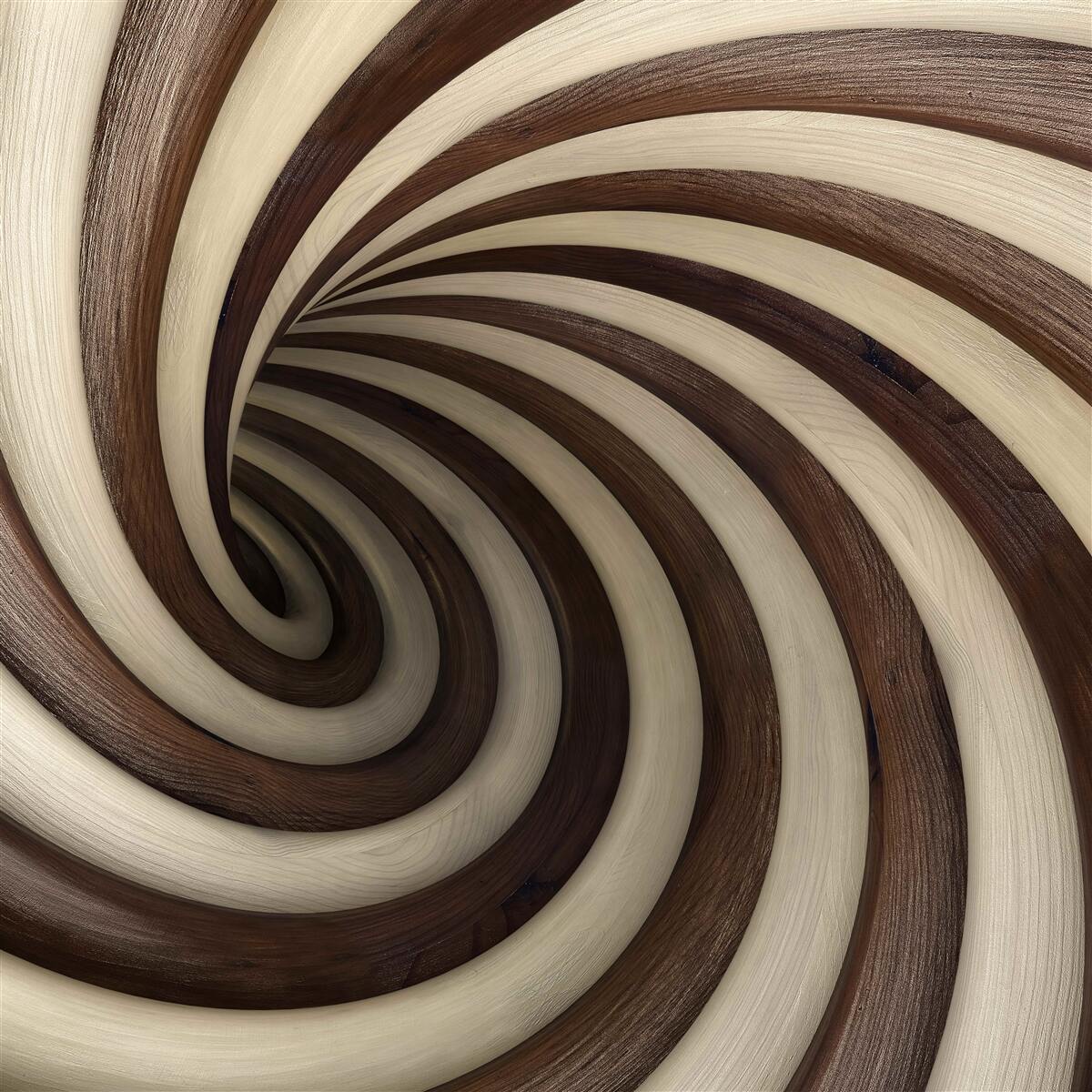 Papier peint tunnel en spirale en chocolat