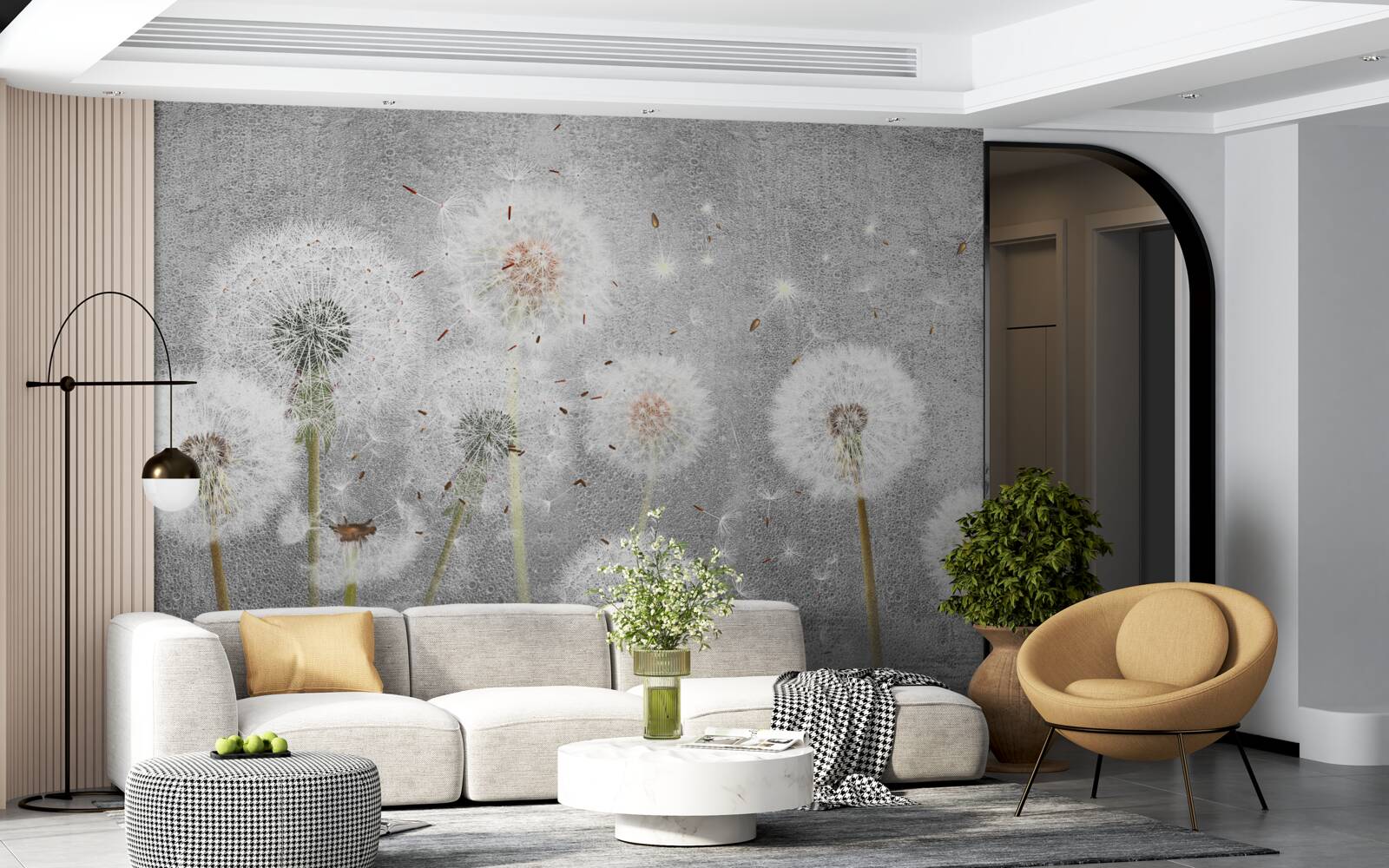 Papier peint l'asclépiade fâchée et desséchée