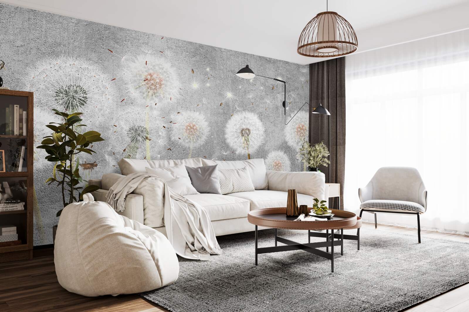 Papier peint l'asclépiade fâchée et desséchée