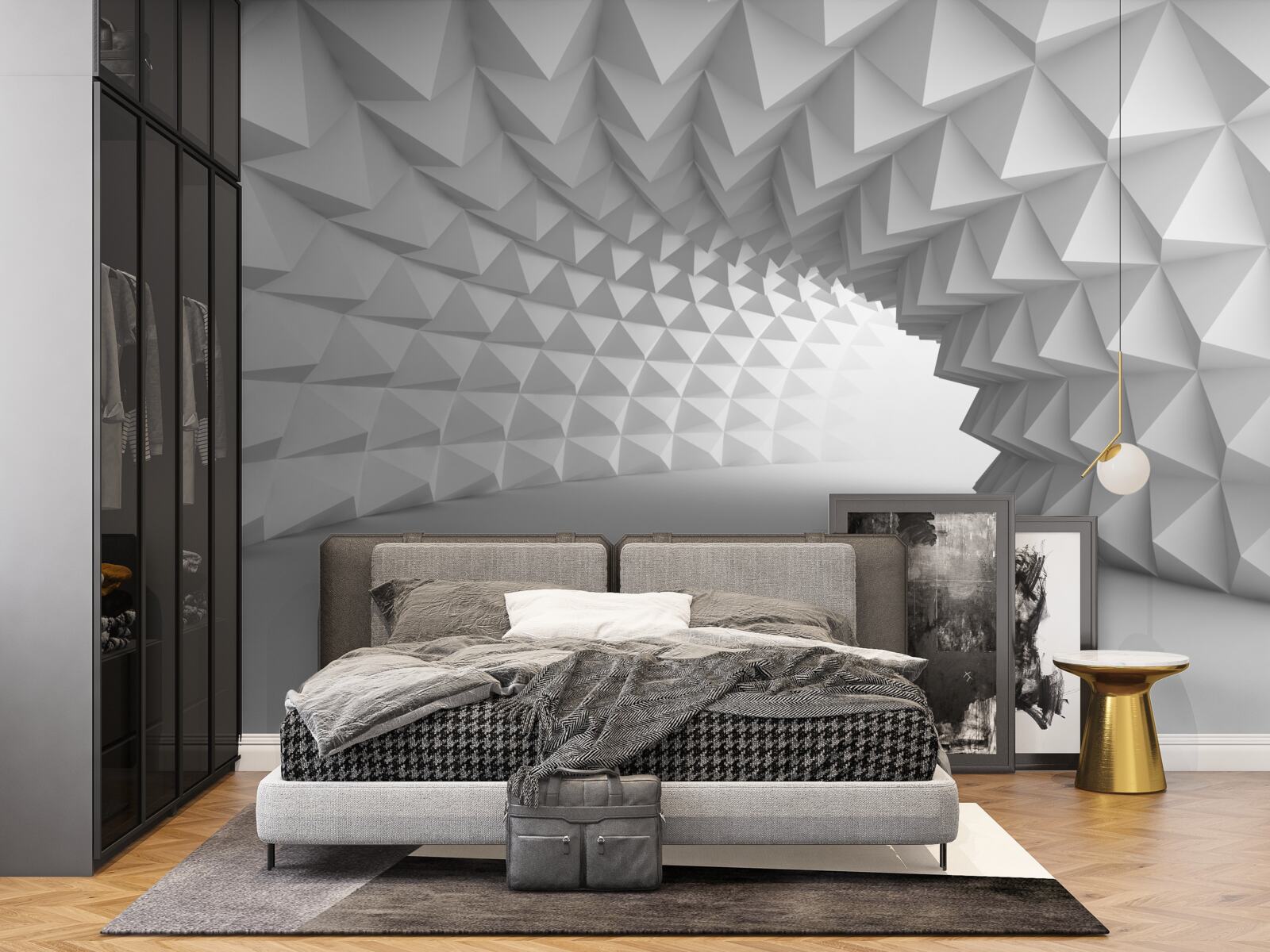 Papier peint corridor du tunnel blanc