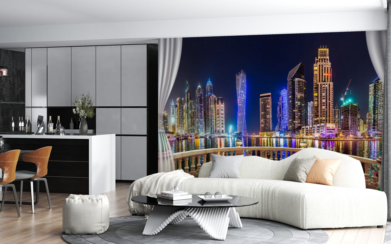 Papier peint la ville est incroyablement belle la nuit